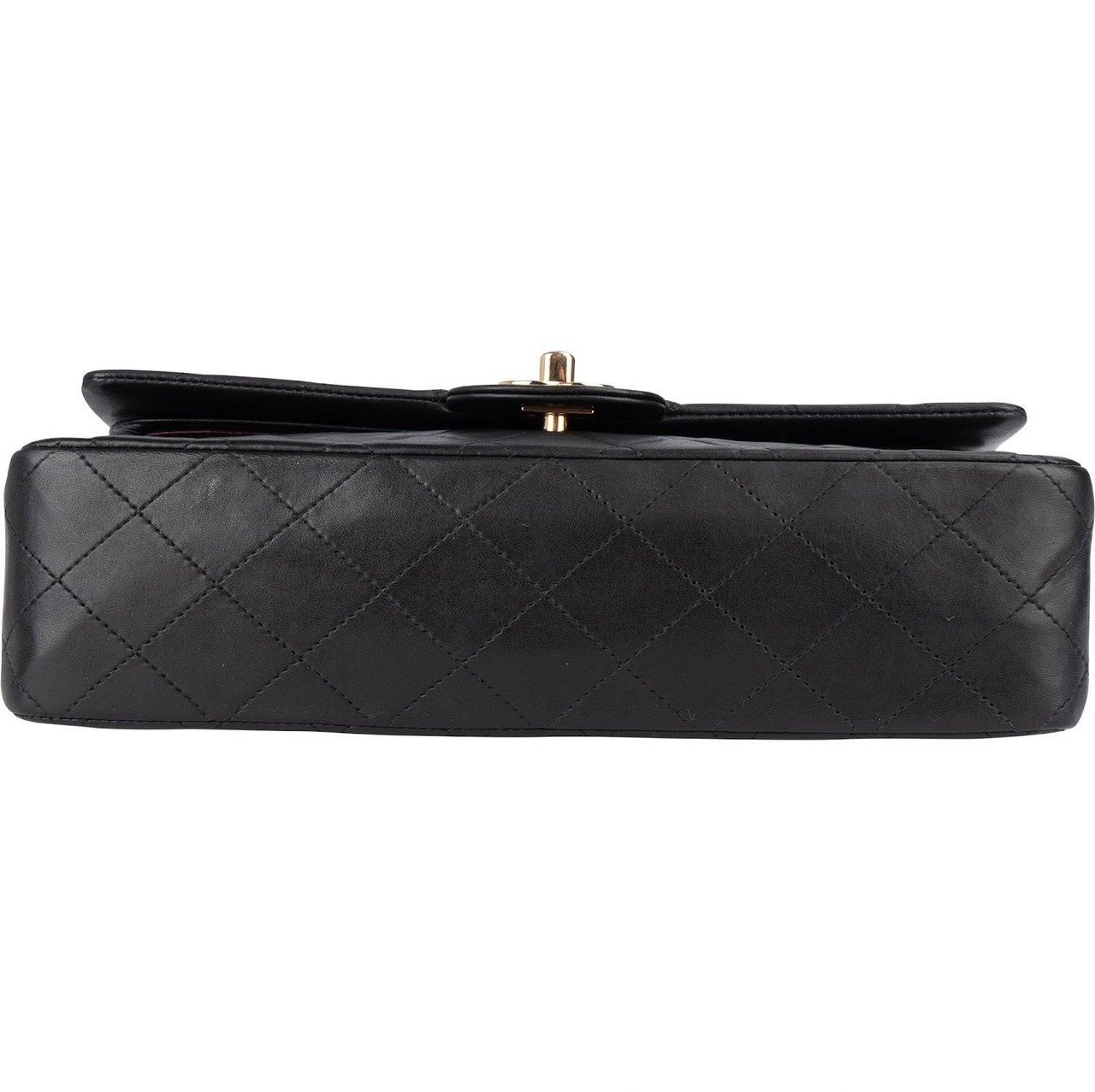 Chanel Chanel Quilted Lambskin 24K Gold Medium Double Flap Crossbody Bag Zwart