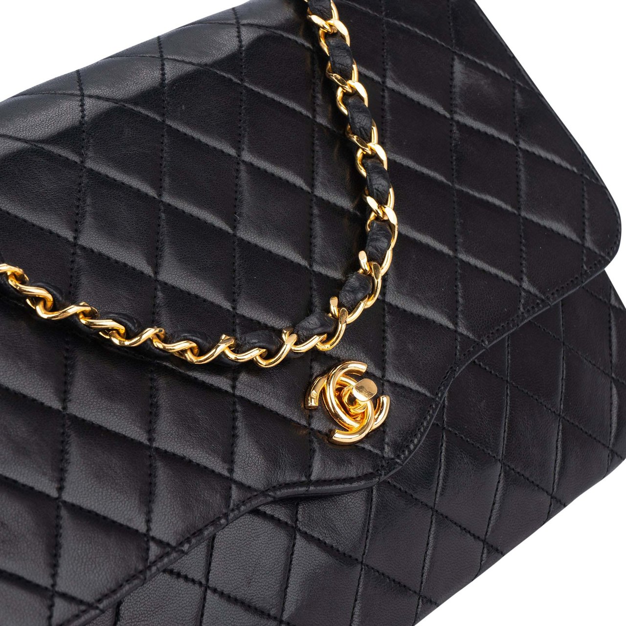 Chanel Chanel Quilted Lambskin 24k Gold Single Flap Crossbody Bag Divers