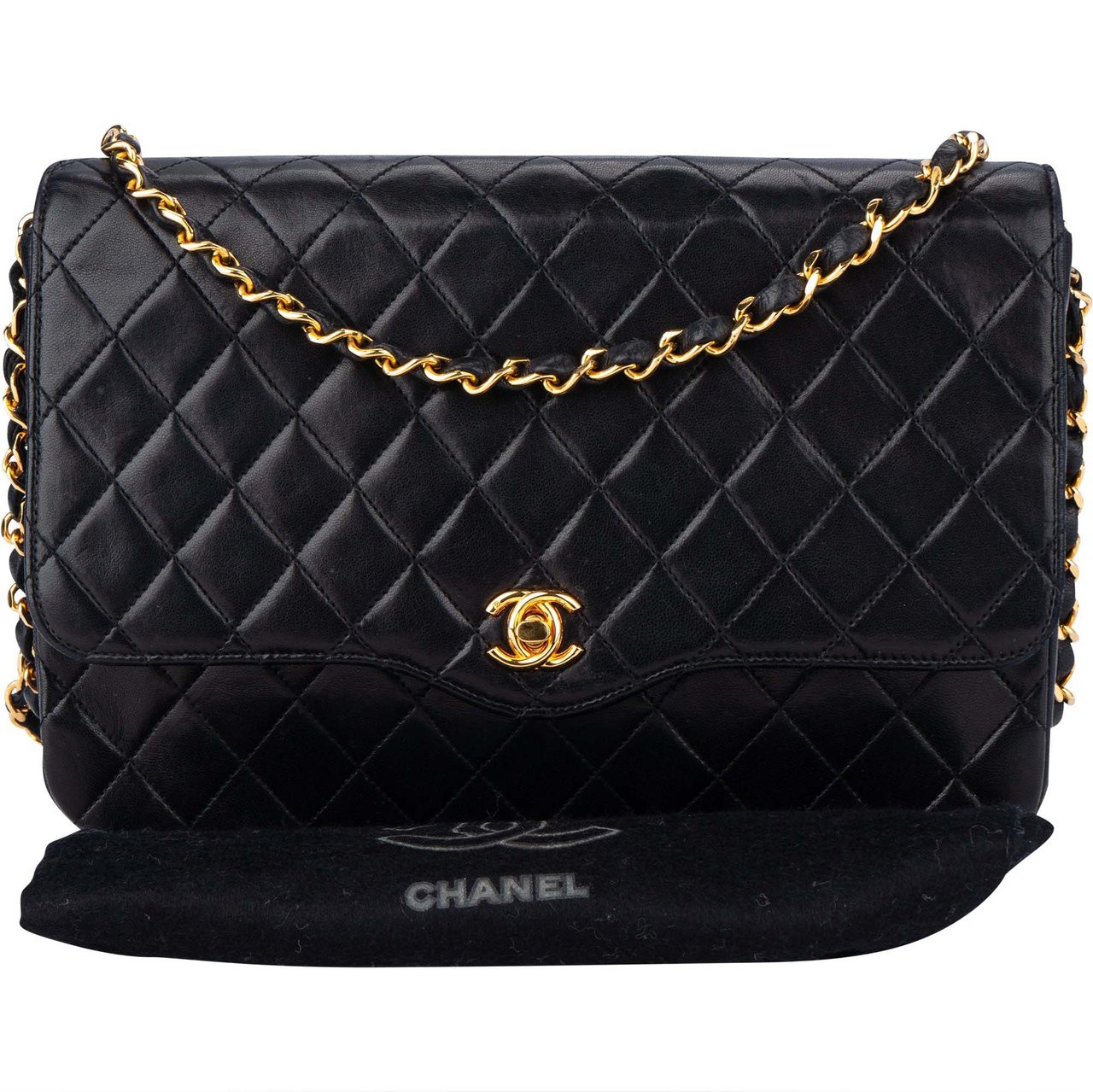 Chanel Chanel Quilted Lambskin 24k Gold Single Flap Crossbody Bag Divers