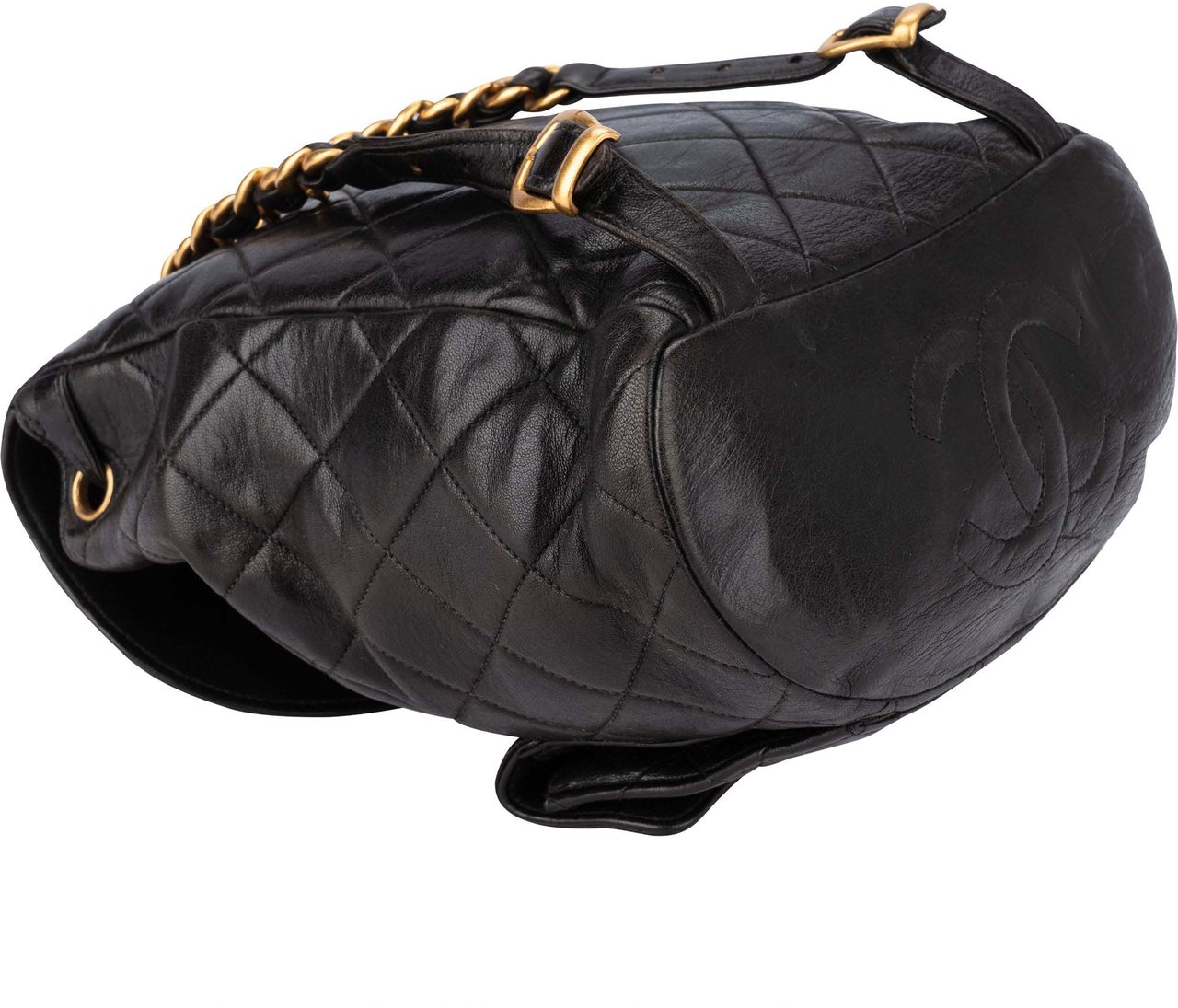 Chanel Chanel Quilted Lambskin 24K Gold Duma Mini Backpack Divers