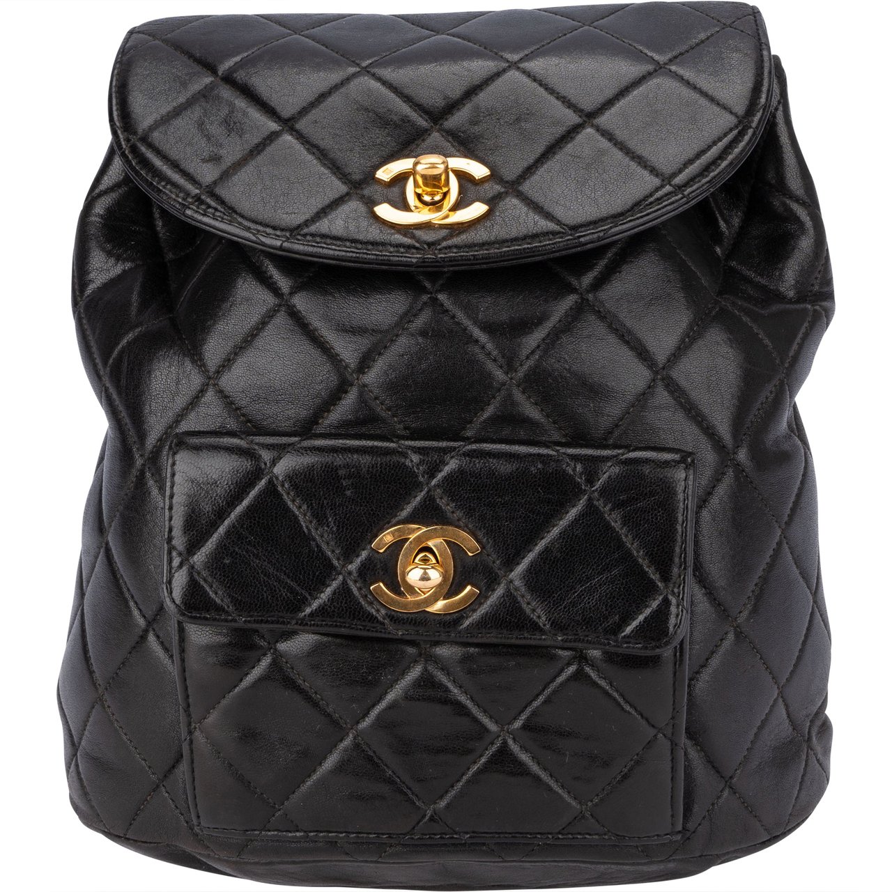 Chanel Chanel Quilted Lambskin 24K Gold Duma Mini Backpack Divers