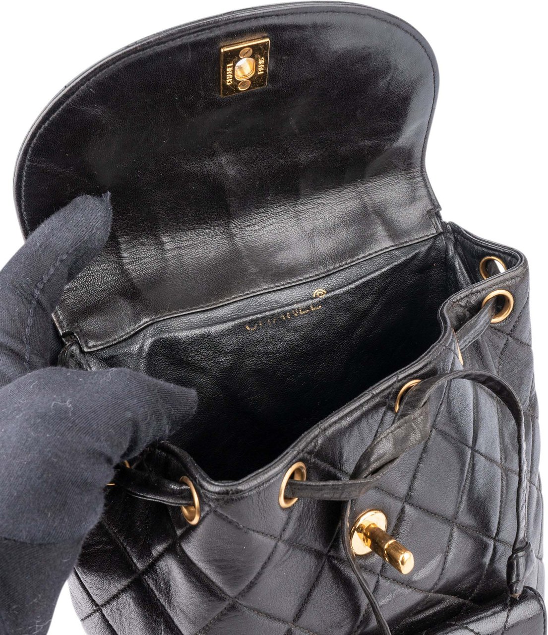 Chanel Chanel Quilted Lambskin 24K Gold Duma Mini Backpack Divers