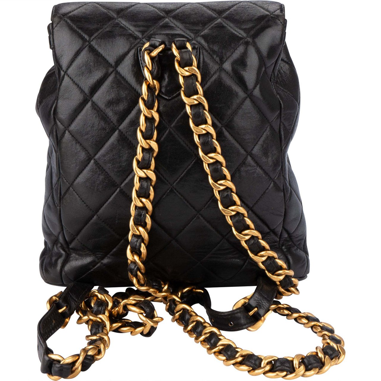 Chanel Chanel Quilted Lambskin 24K Gold Duma Mini Backpack Divers
