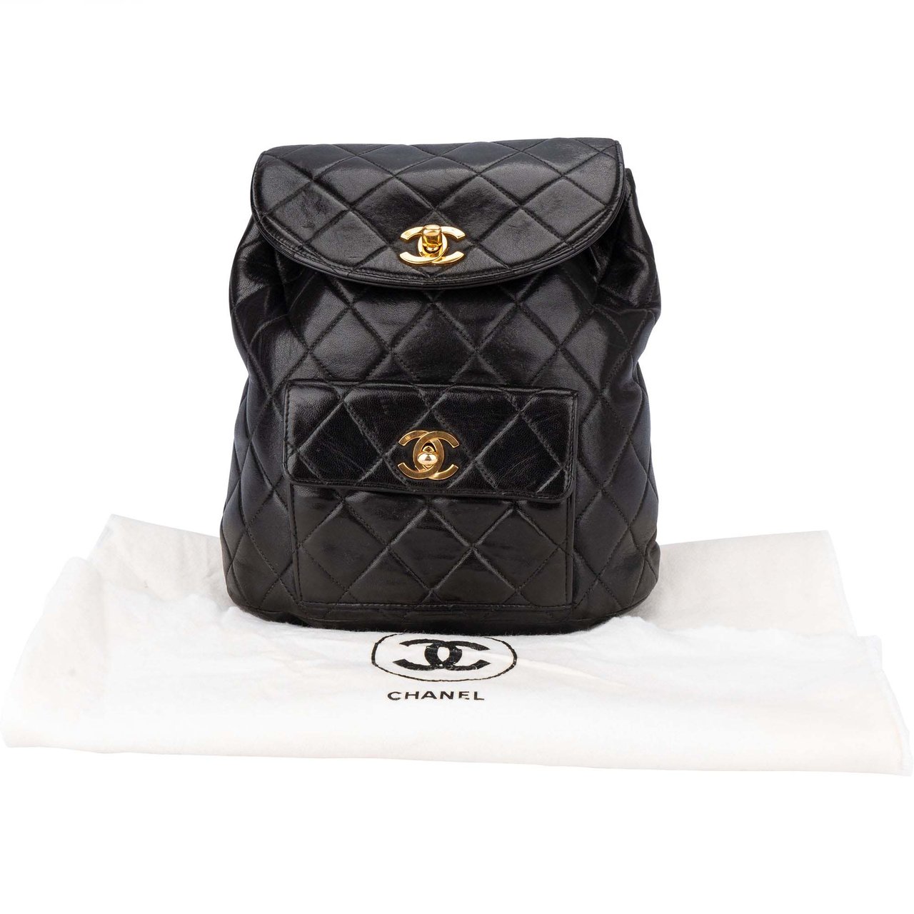 Chanel Chanel Quilted Lambskin 24K Gold Duma Mini Backpack Divers