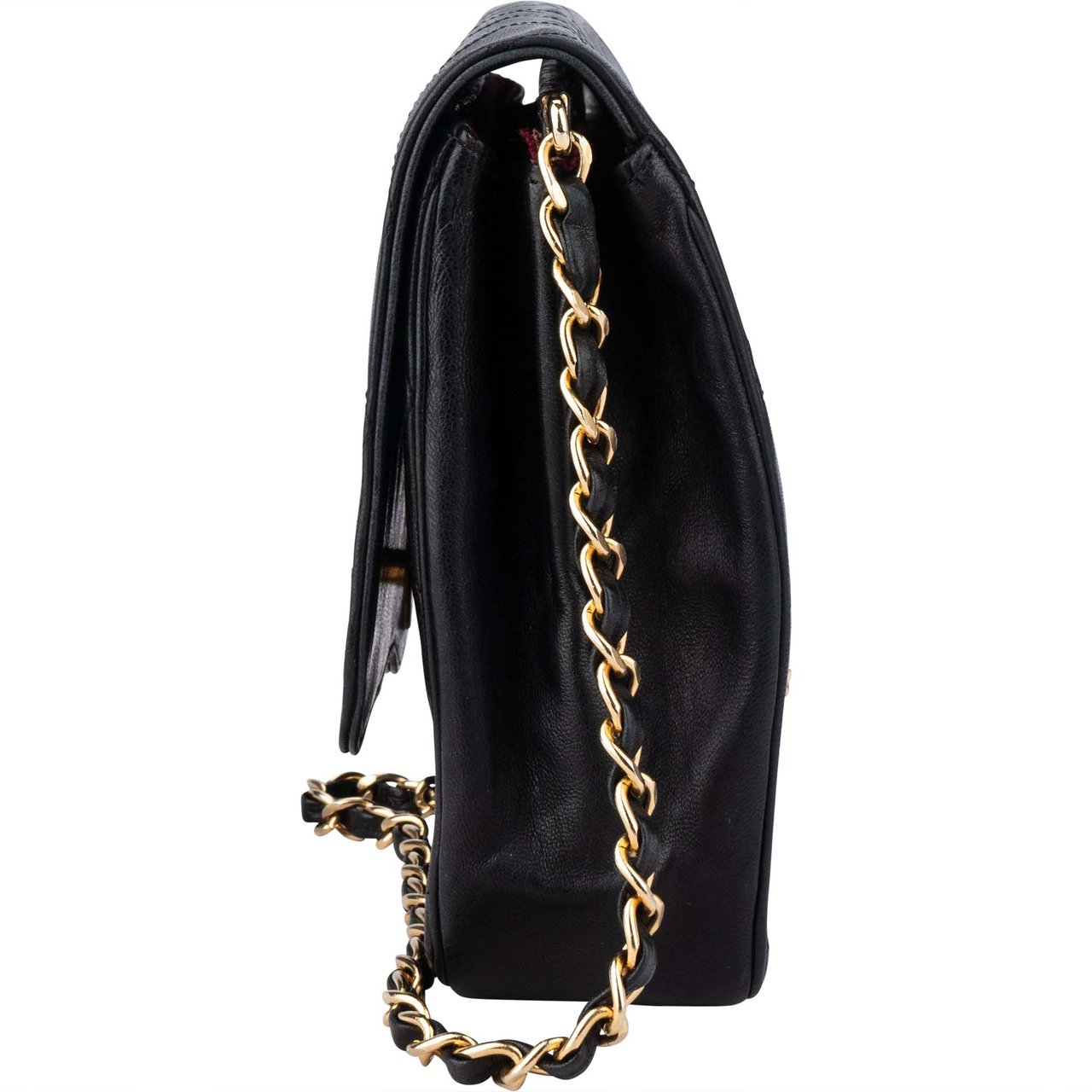 Chanel Chanel Quilted Lambskin 24K Gold Single Flap Shoulder Bag Divers