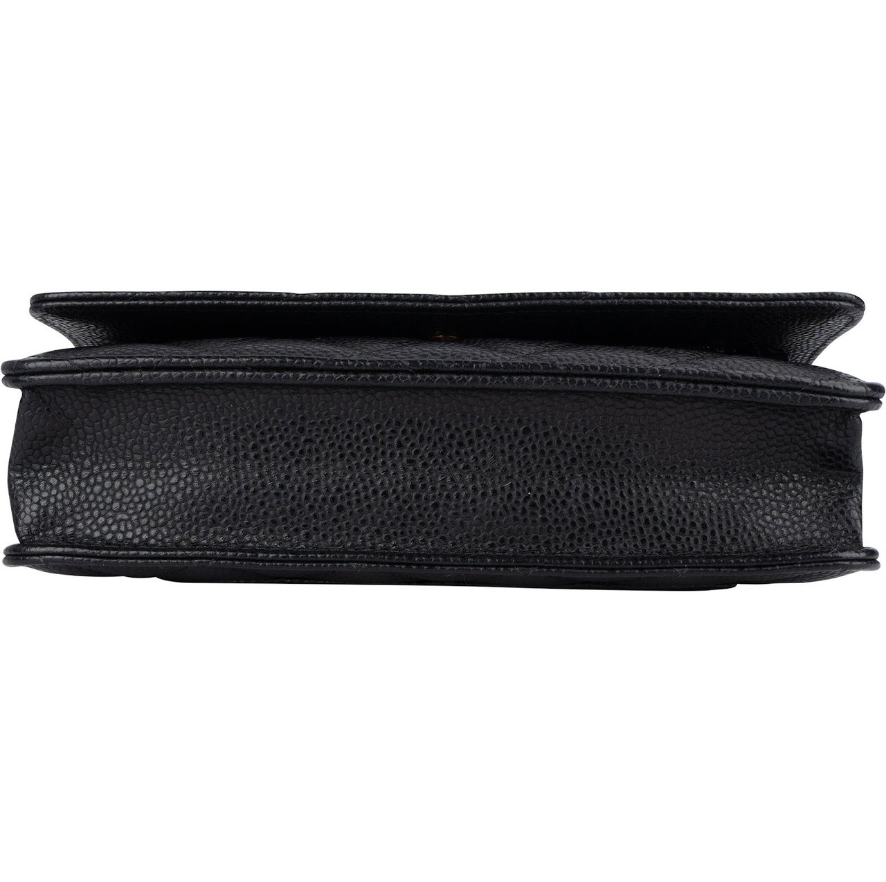 Chanel Chanel Quilted Caviar Leather CC Wallet On Chain Crossbody Bag Zwart