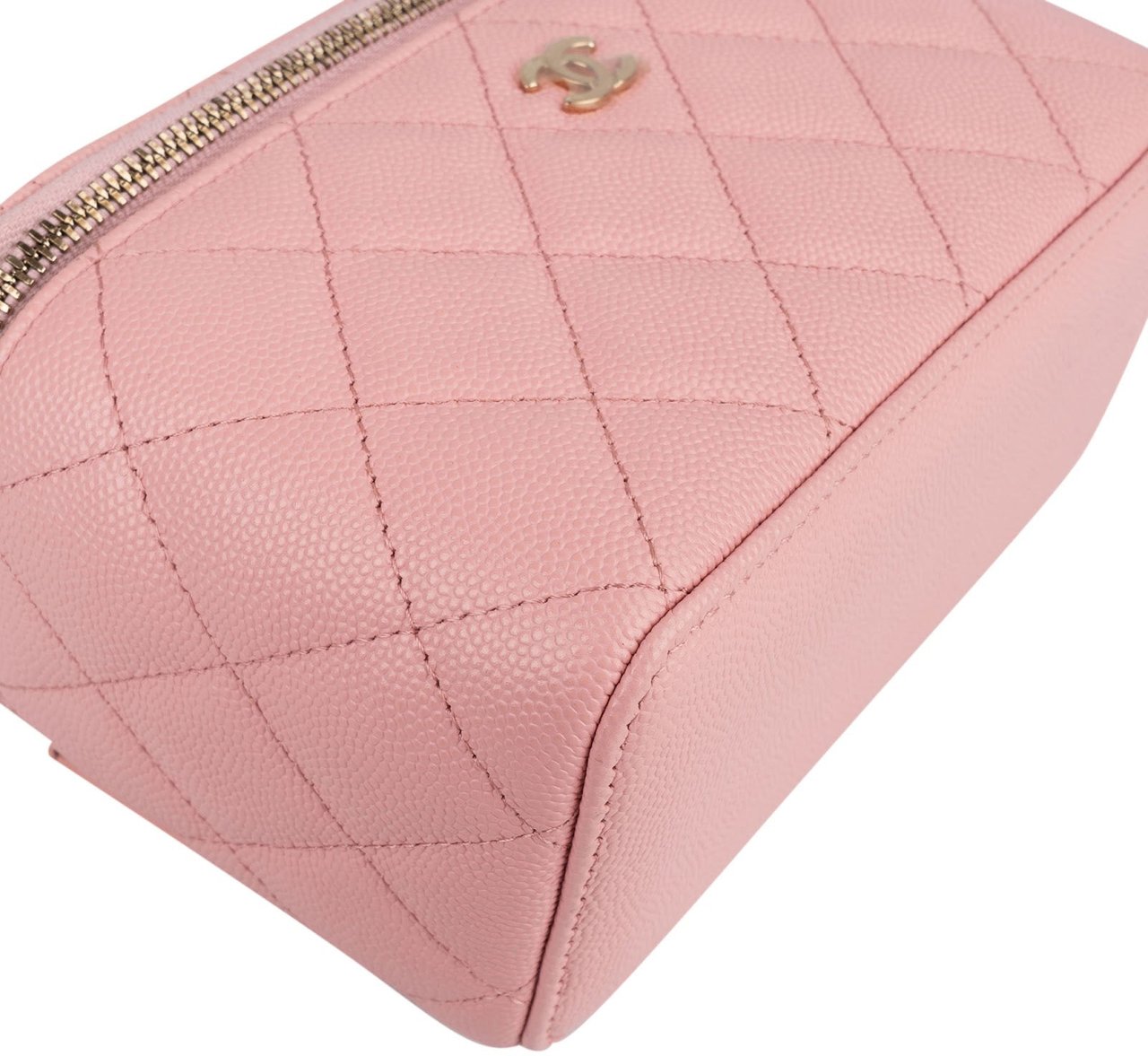 Chanel Chanel Quilted Caviar Leather Vanity Case Crossbody Bag Rood