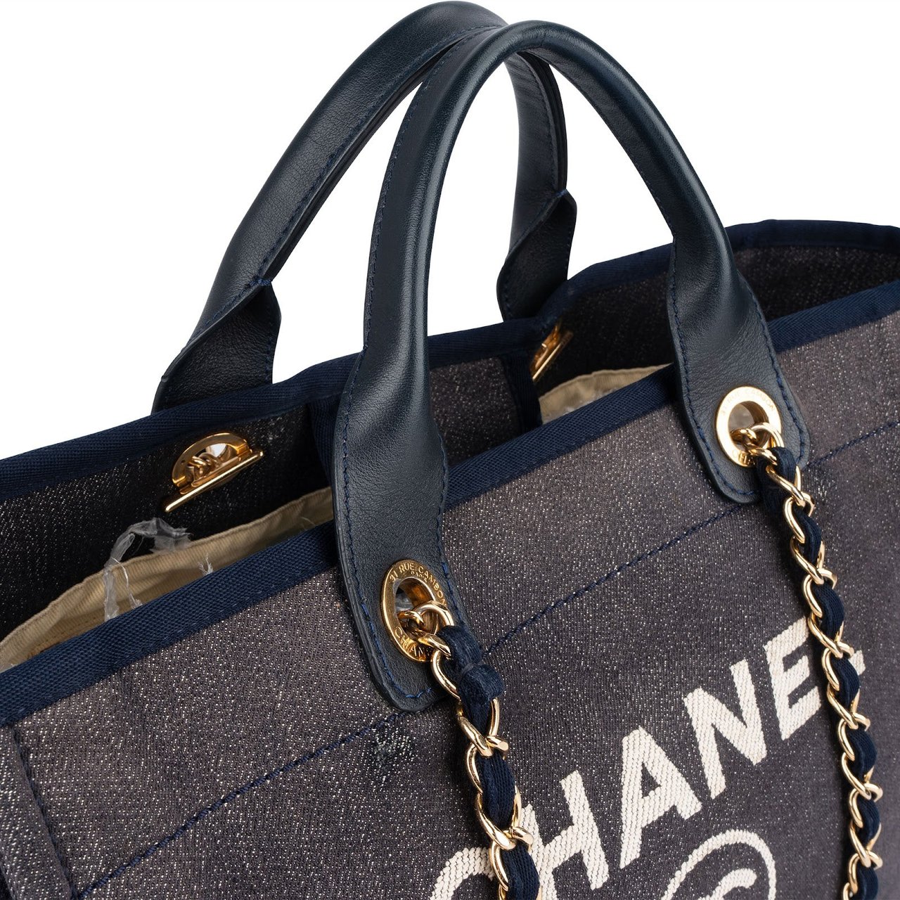 Chanel Chanel Denim Deauville Tote Shoulder Handbag Divers