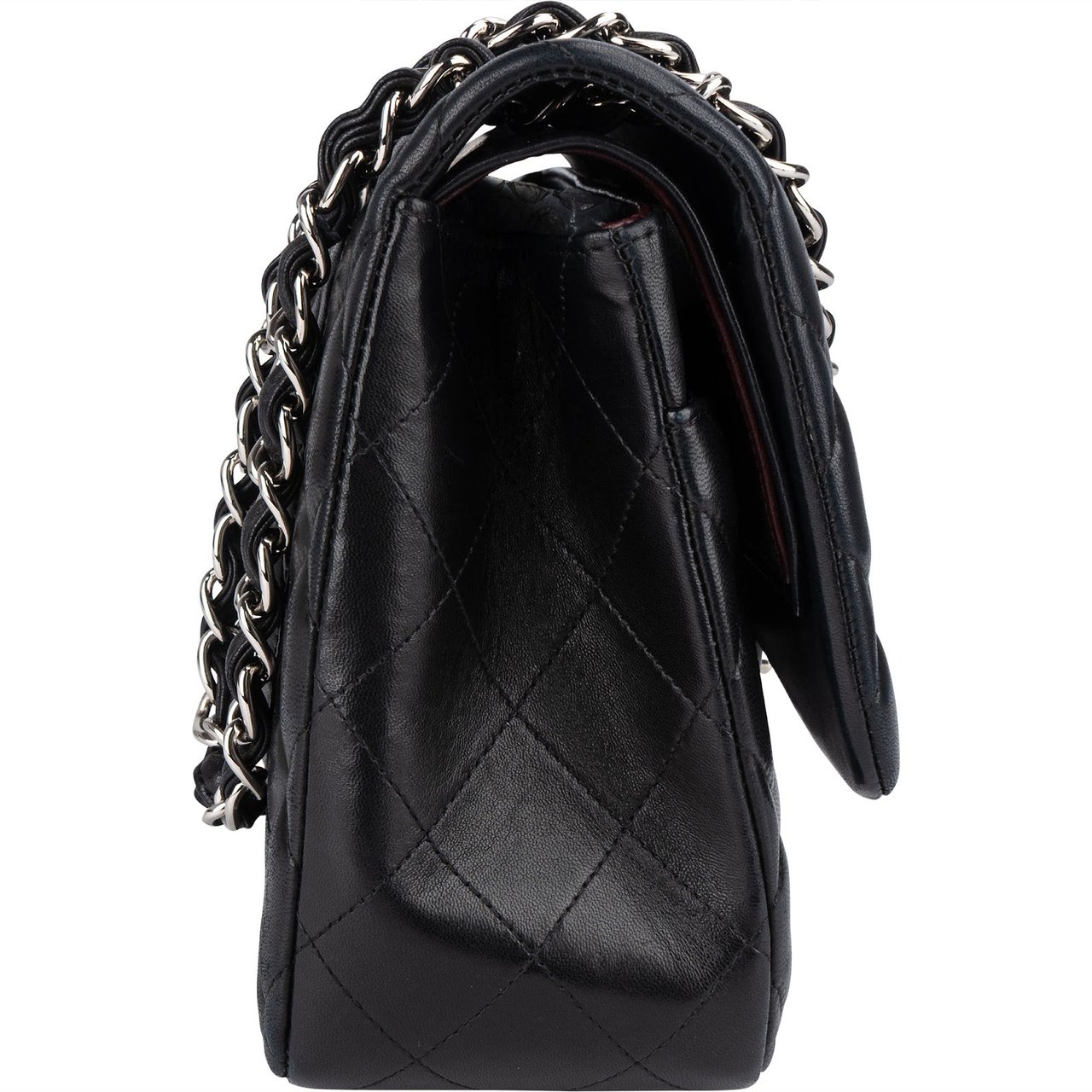Chanel Quilted Lambskin Jumbo Double Flap Crossbody Bag Zwart