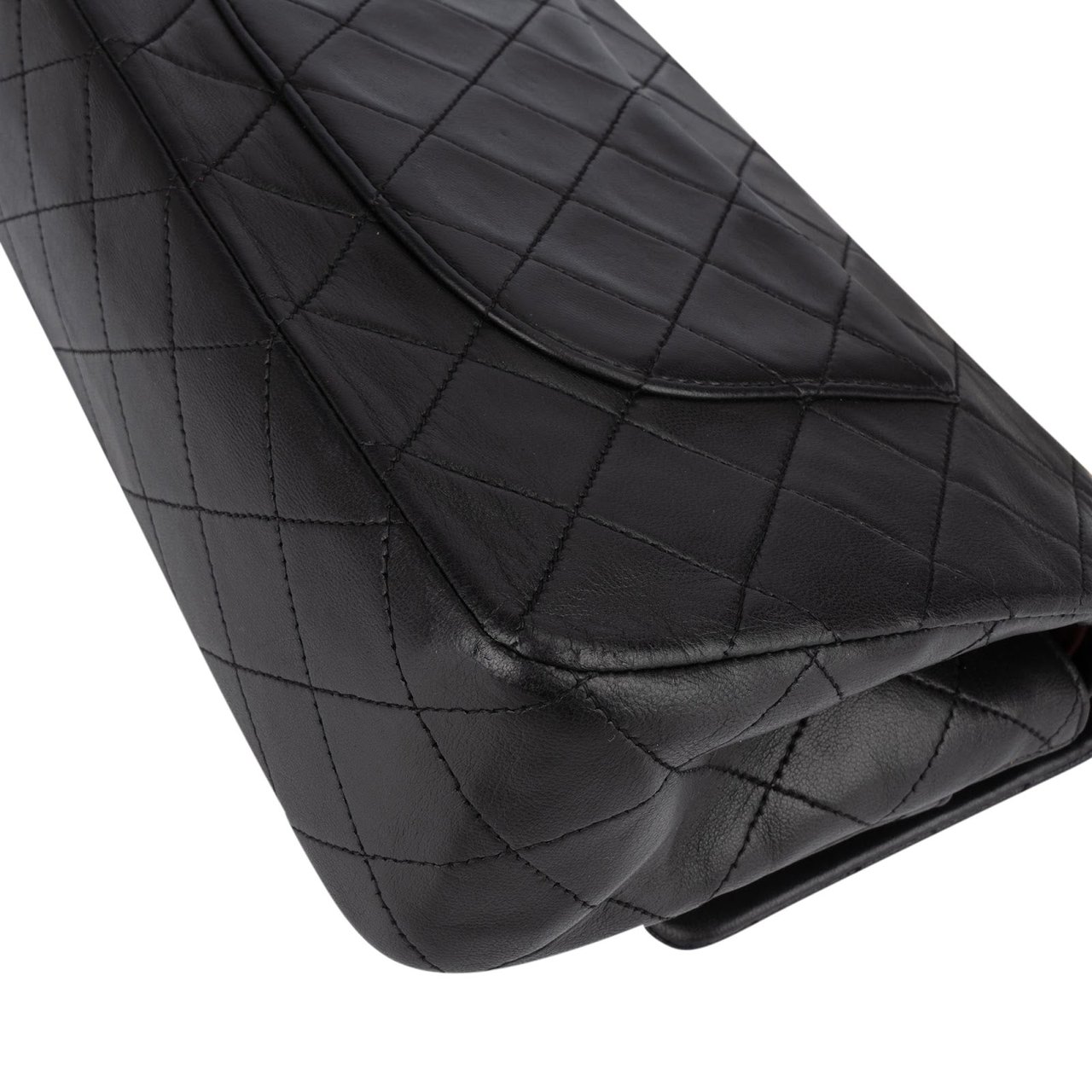 Chanel Chanel Quilted Lambskin 24K Gold Medium Double Flap Crossbody Bag Zwart