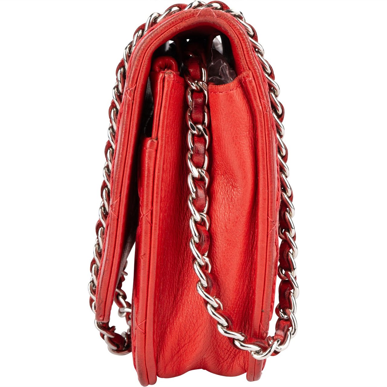 Chanel Chanel Stitching Leather Wallet on Chain Crossbody Bag Rood