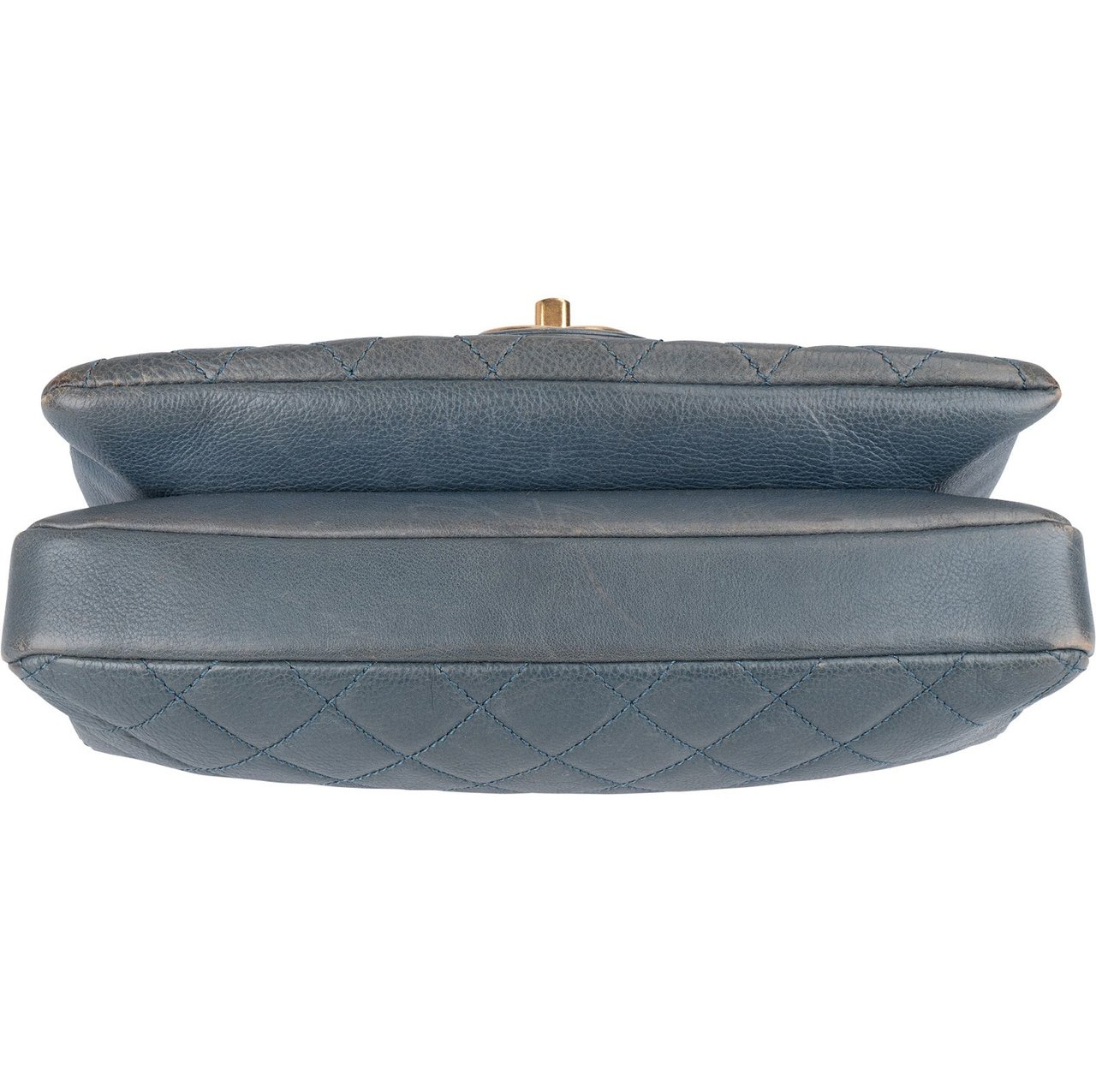 Chanel Chanel Quilted Leather Rectangular Single Flap Shoulder Bag Blauw