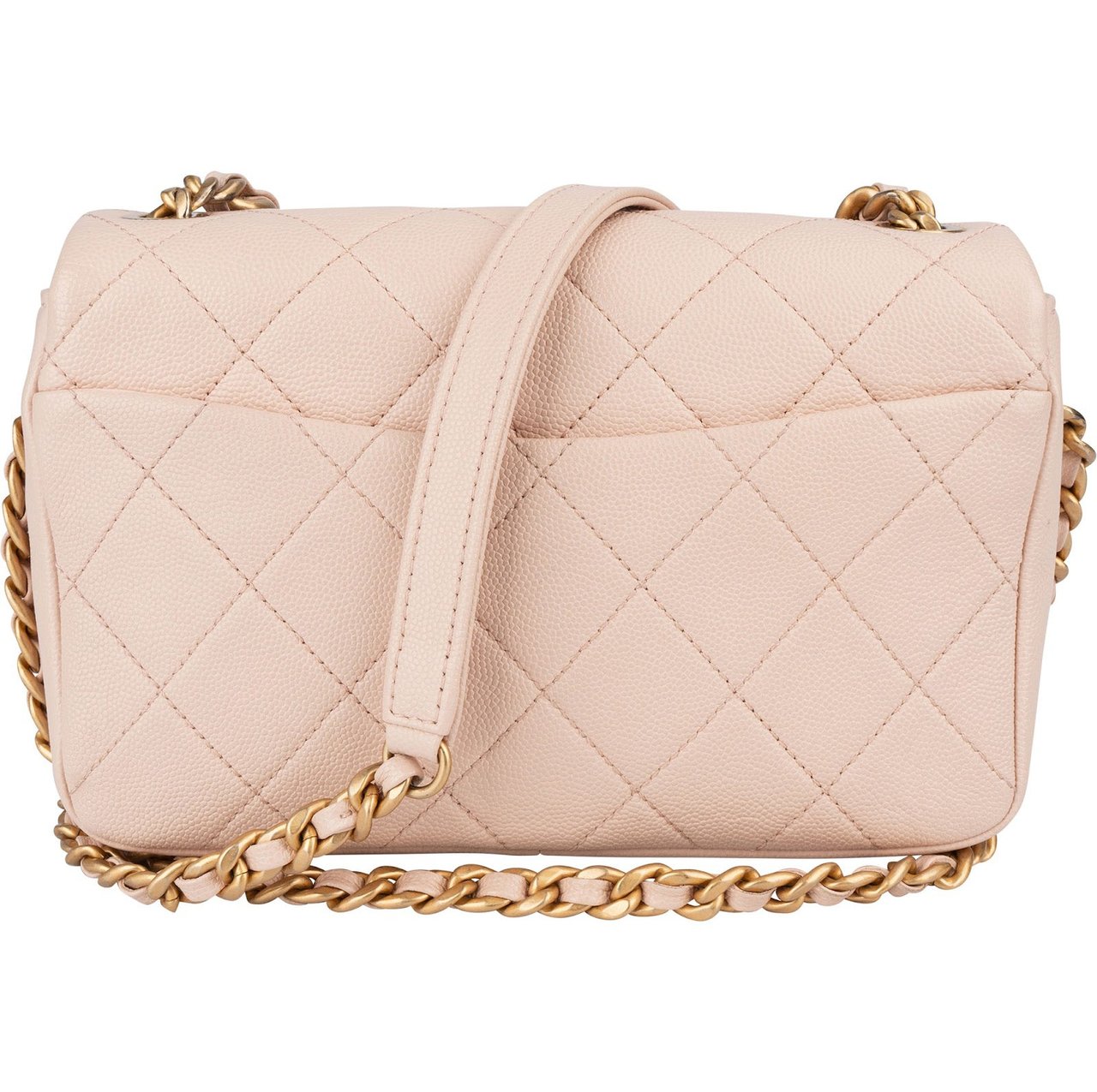 Chanel Chanel Quilted Caviar Leather CC Single Flap Crossbody Bag Rood