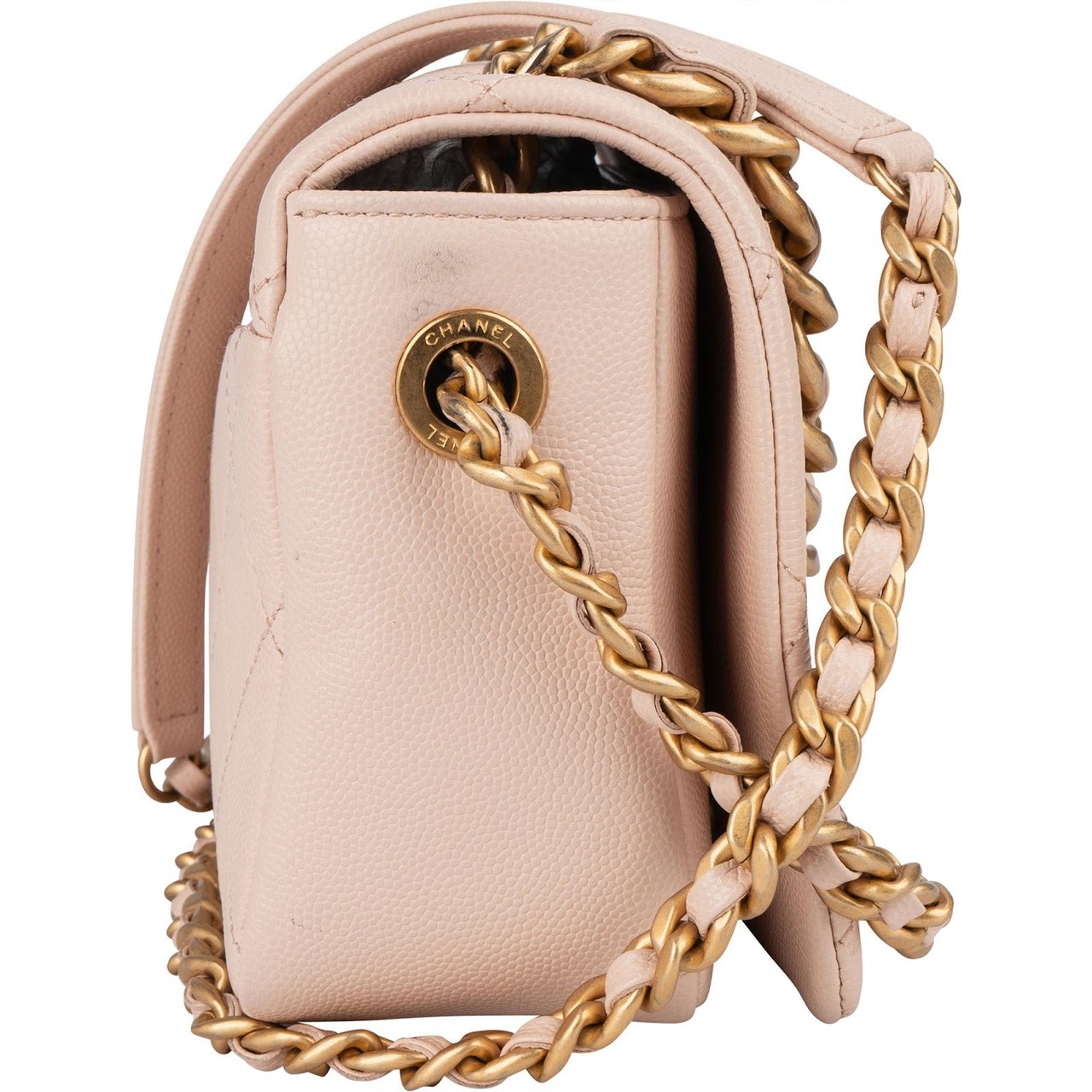 Chanel Chanel Quilted Caviar Leather CC Single Flap Crossbody Bag Rood