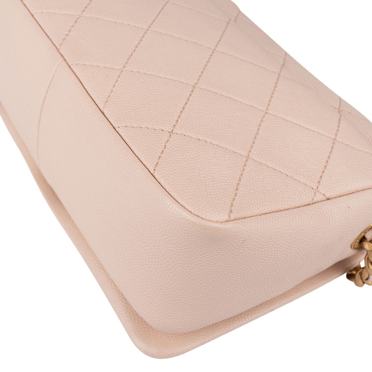 Chanel Chanel Quilted Caviar Leather CC Single Flap Crossbody Bag Rood