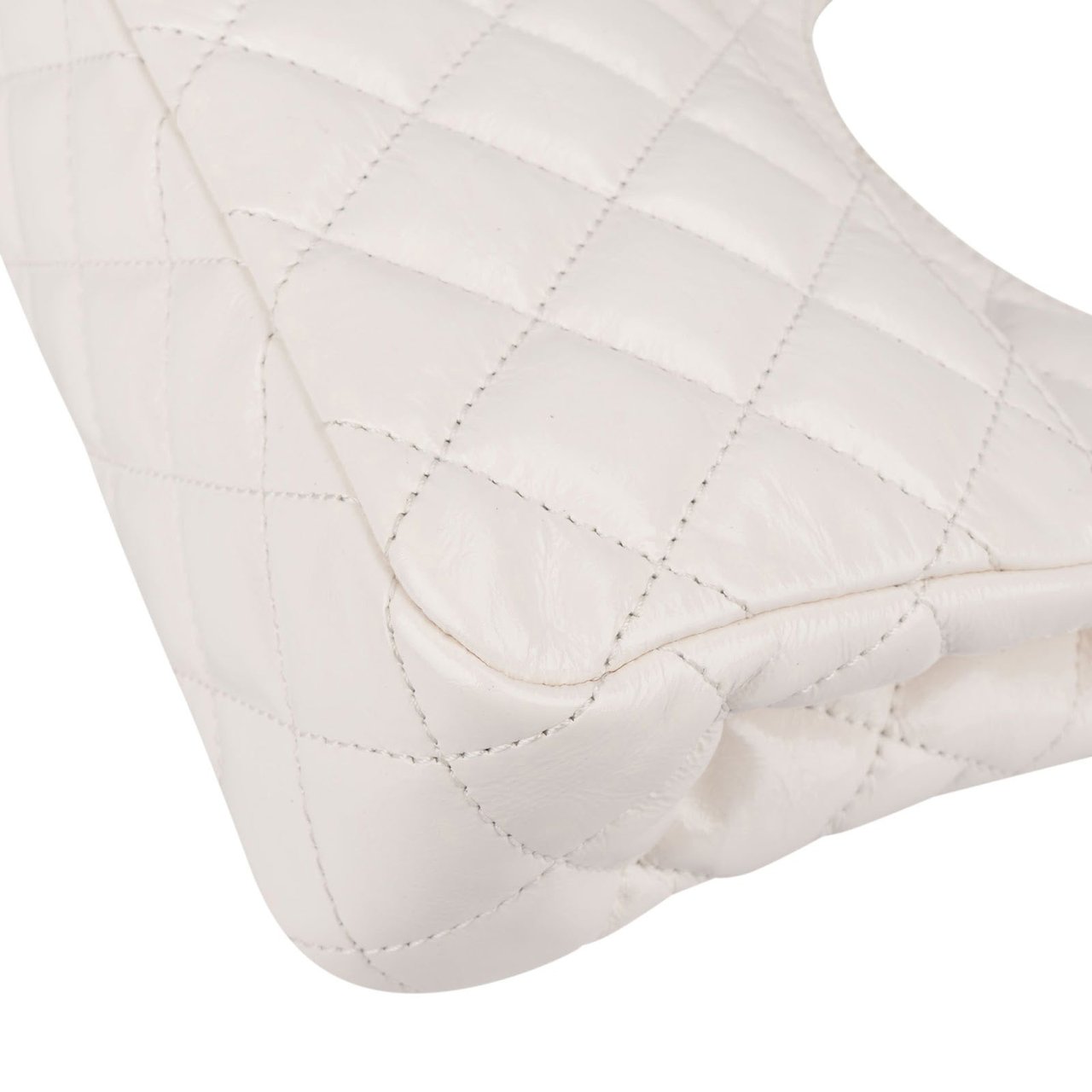 Chanel Chanel Quilted Shiny Leather Wavy CC Crossbody Bag Wit