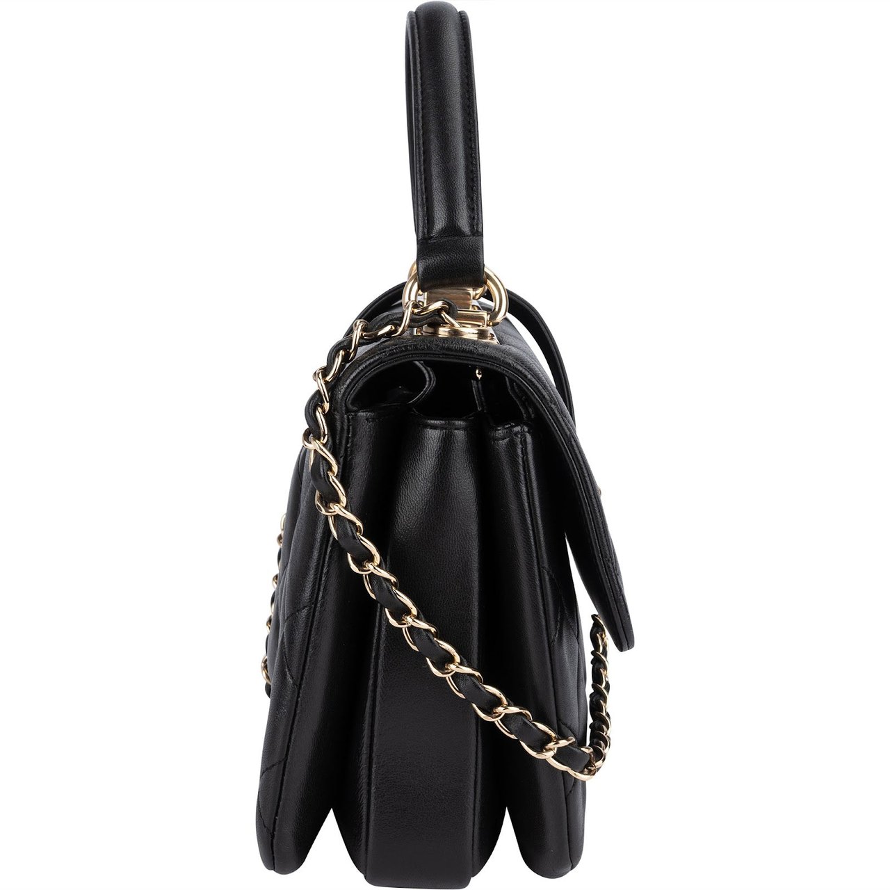 Chanel Chanel Quilted Lambskin Trendy CC Flap Bag Crossbody Handbag Zwart