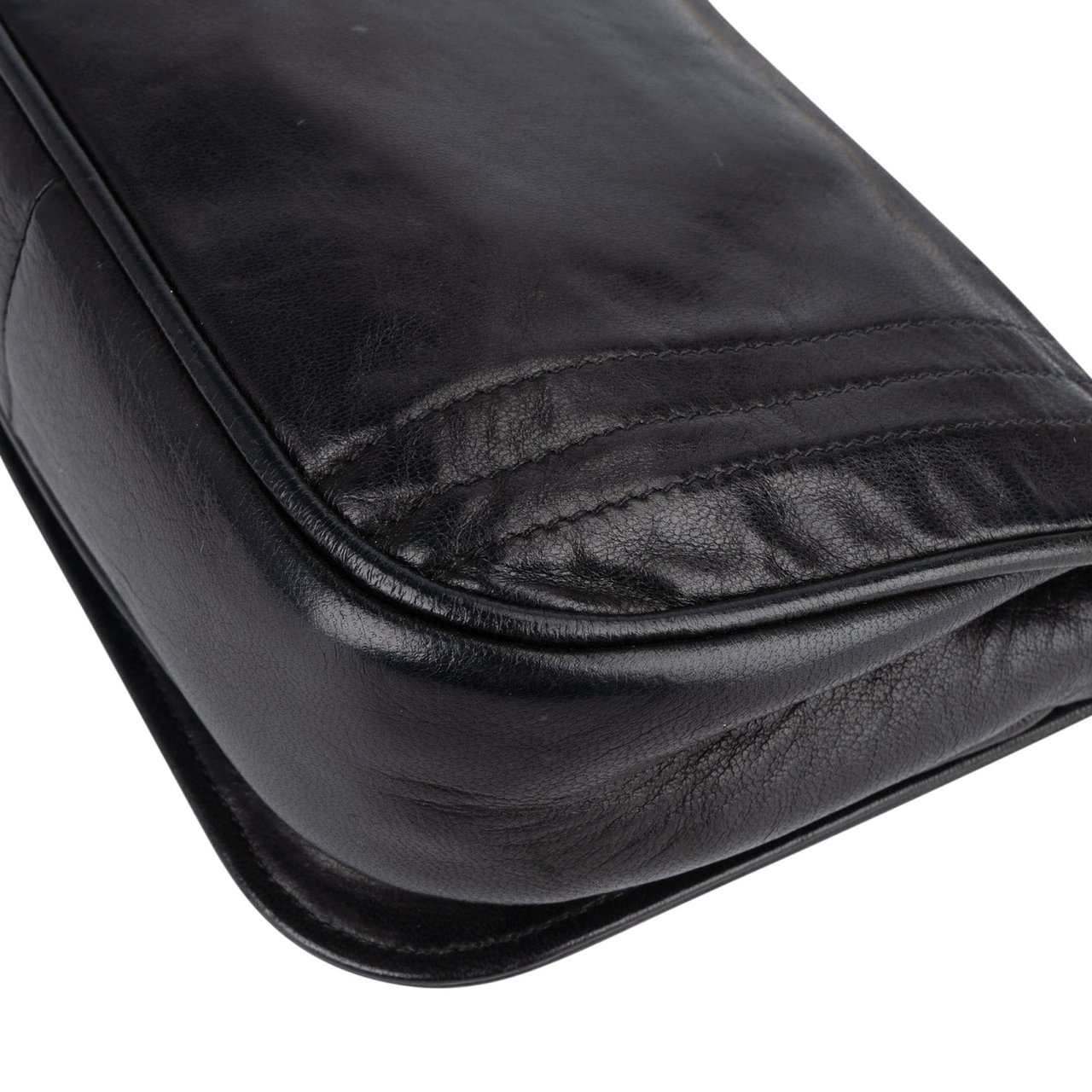 Chanel Chanel Lambskin CC Single Flap Camera Crossbody Bag Zwart