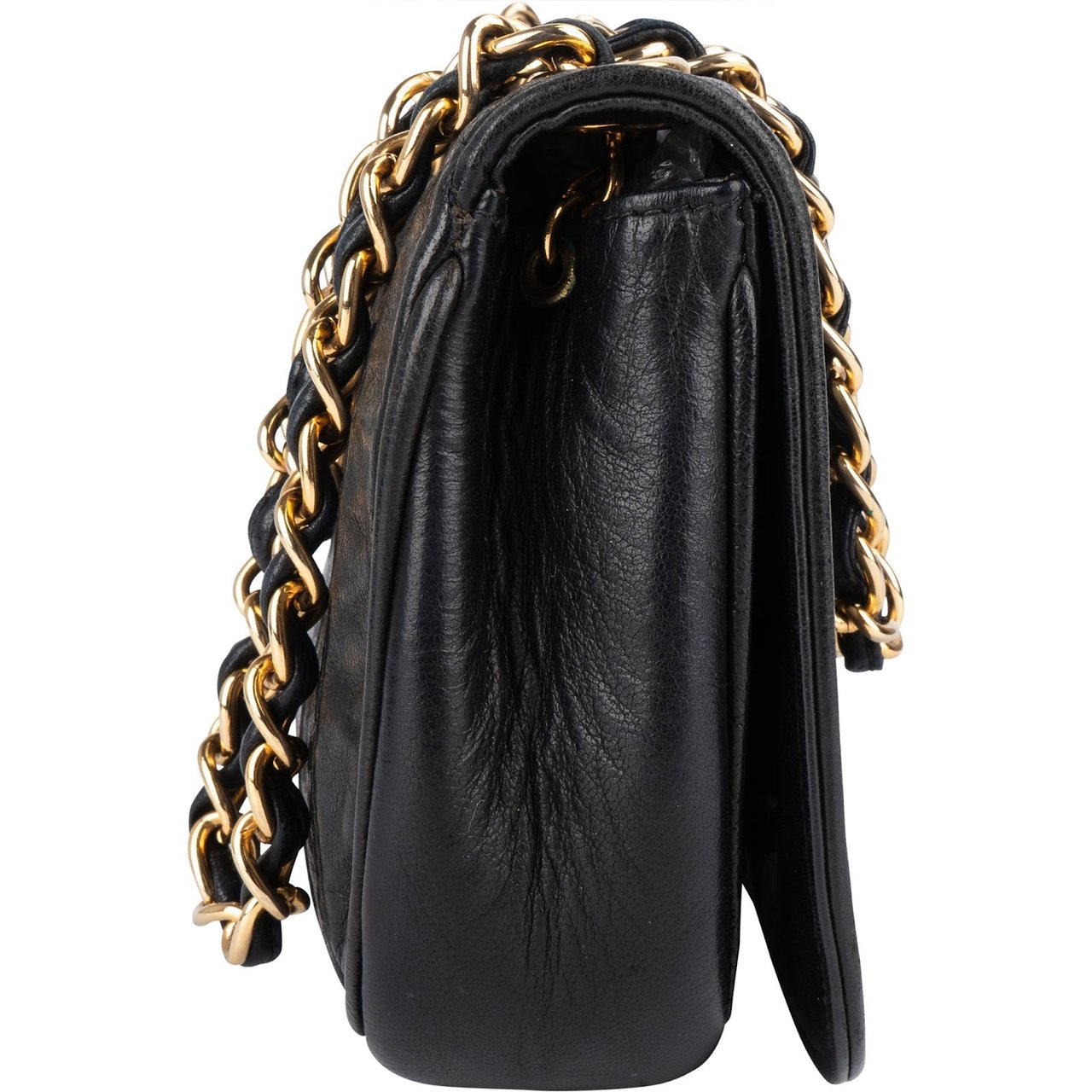 Chanel Chanel Lambskin CC Single Flap Camera Crossbody Bag Zwart