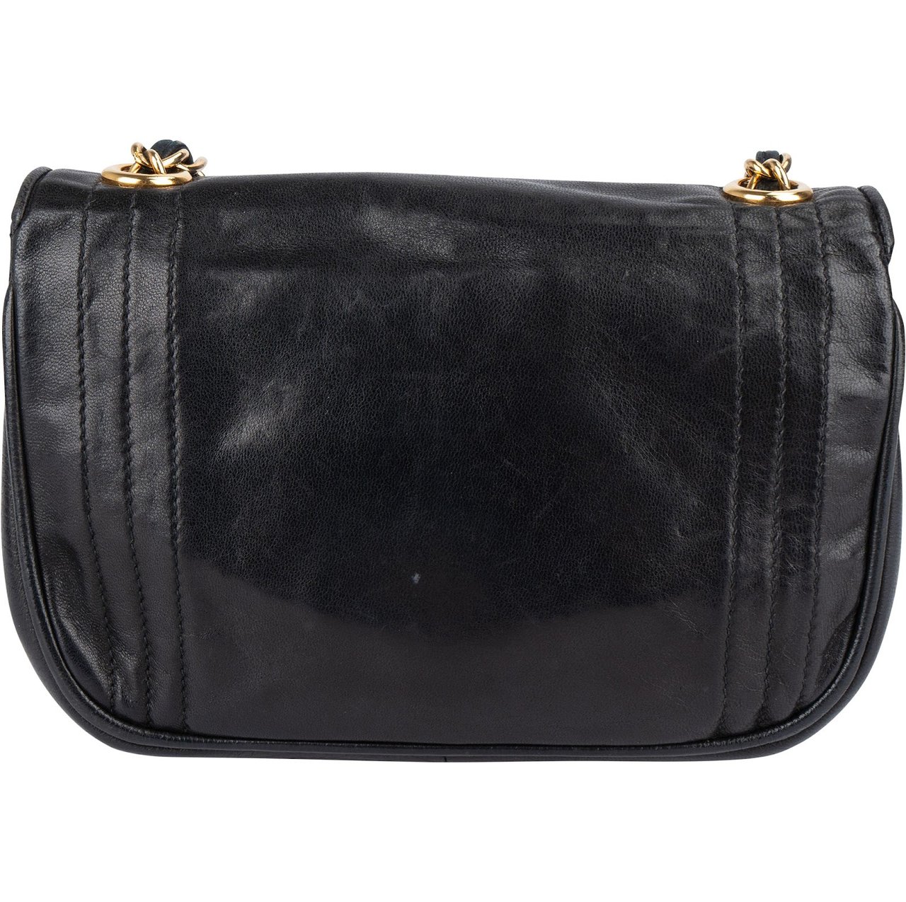 Chanel Lambskin CC Single Flap Camera Crossbody Bag Zwart