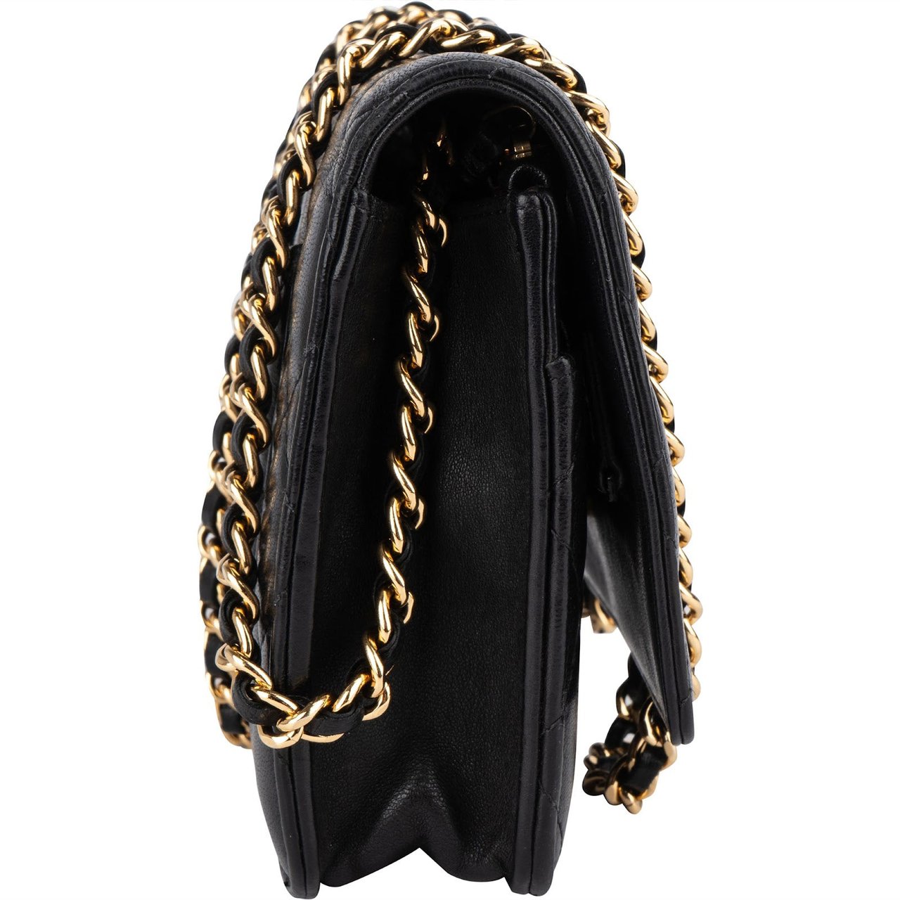 Chanel Chanel Quilted Lambskin CC Wallet On Chain Crossbody Bag Zwart