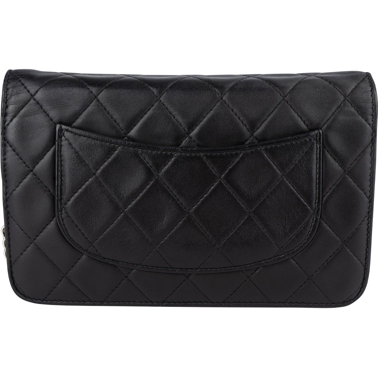 Chanel Chanel Quilted Lambskin CC Wallet On Chain Crossbody Bag Zwart
