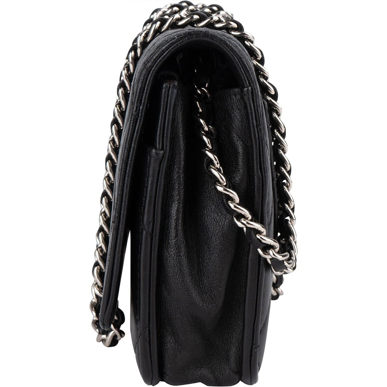 Chanel Chanel Quilted Lambskin CC Wallet On Chain Crossbody Bag Zwart