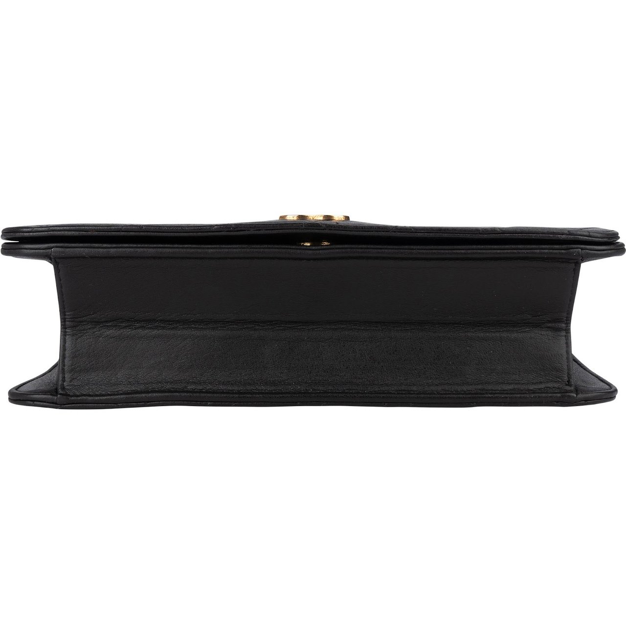 Chanel Chanel Quilted Lambskin 24K Gold Single Flap Shoulder Bag Zwart