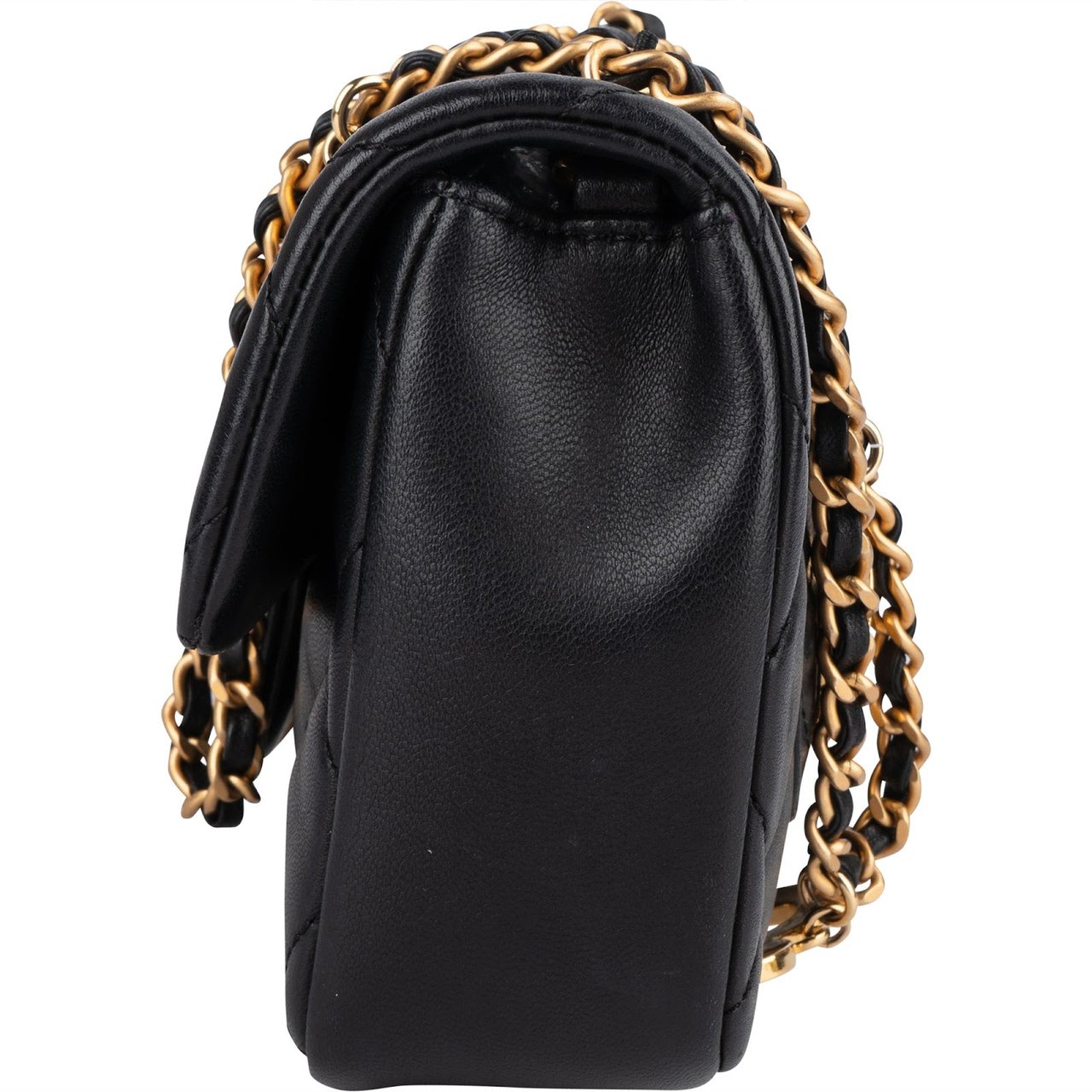 Chanel Chanel Quilted Lambskin Heart Charms Mini Rectangular Single Flap Crossbody Bag Zwart