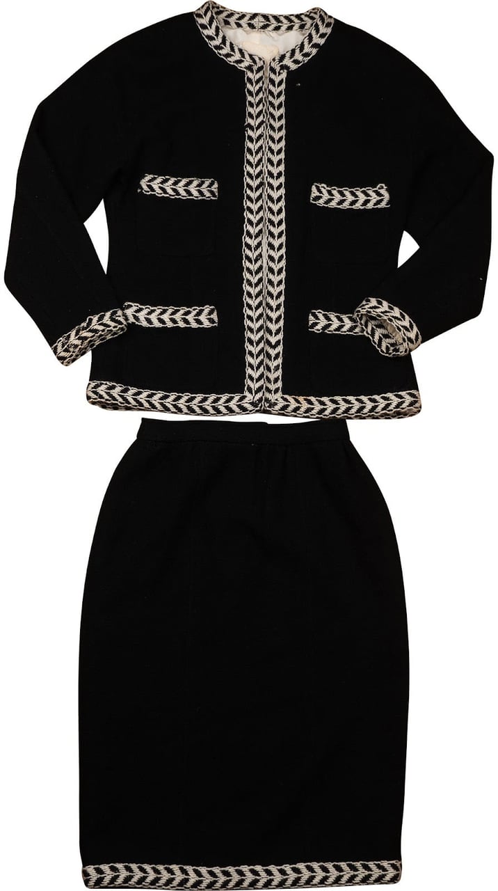 Chanel Chanel Bicolot Cotton Costume Set (FR 40 / DE 38) Zwart
