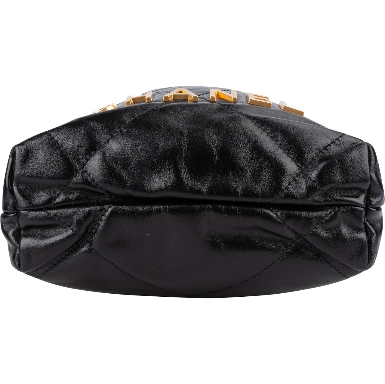 Chanel Chanel 22 Stitching Lambskin Small Drawstring Bag Handbag Zwart