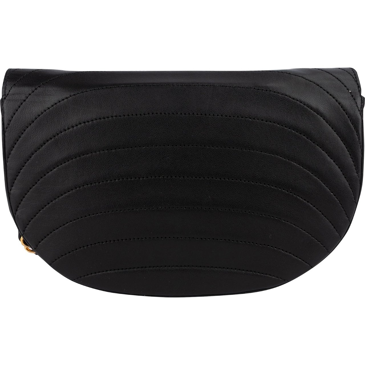 Chanel Chanel Chevron Lambskin Half Moon Single Flap Crossbody Bag Zwart