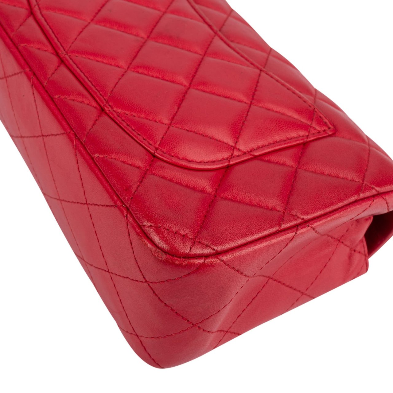 Chanel Chanel Quilted Lambskin Small Single Flap Crossbody Bag Rood