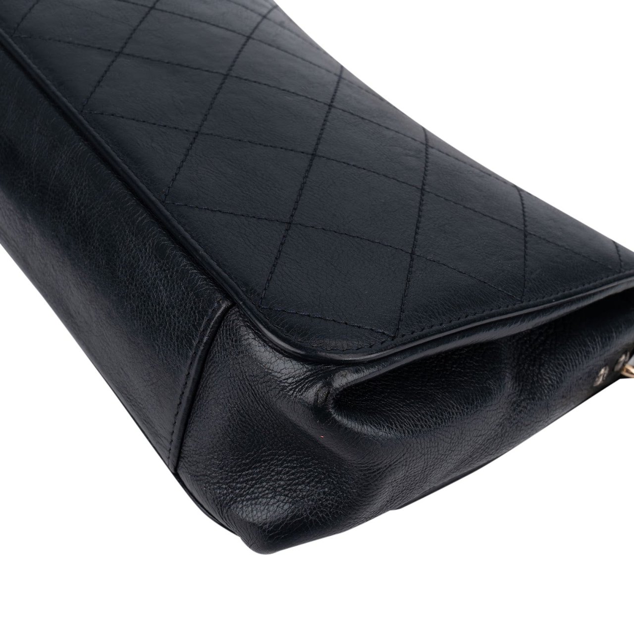 Chanel Chanel Stitching Leather CC Boy Single Flap Crossbody Bag Zwart