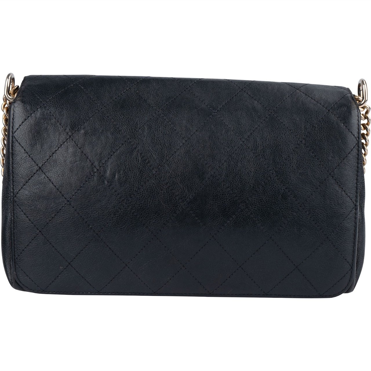 Chanel Chanel Stitching Leather CC Boy Single Flap Crossbody Bag Zwart