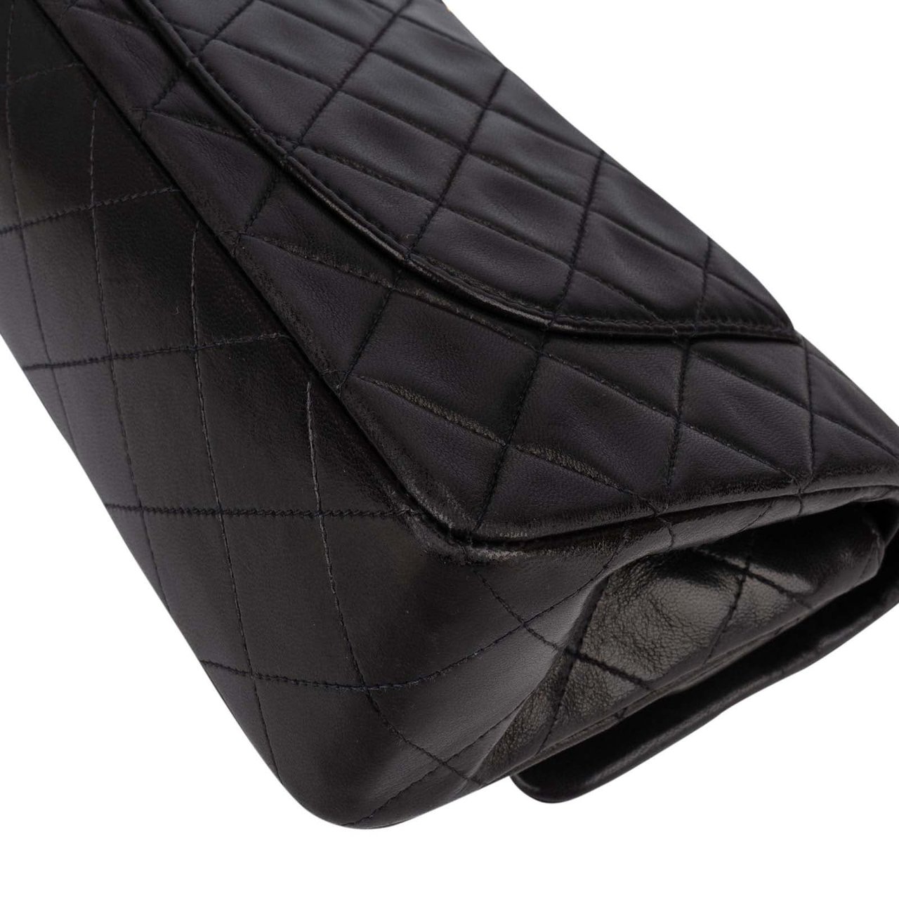 Chanel Chanel Quilted Lambskin 24K Gold Small Double Flap Crossbody Bag Zwart