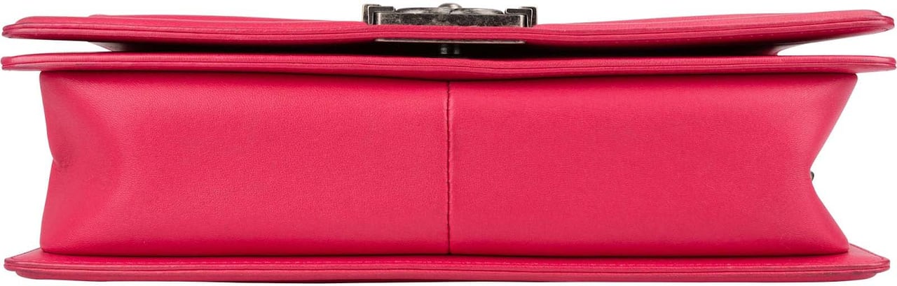 Chanel Chanel Quilted Lambskin CC Boy Single Flap Crossbody Bag Rood