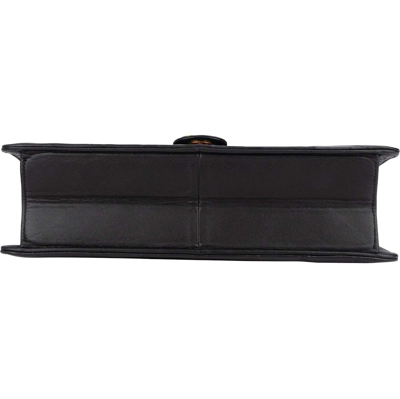 Chanel Chanel Quilted Lambskin 24K Gold Single Flap Crossbody Bag Zwart