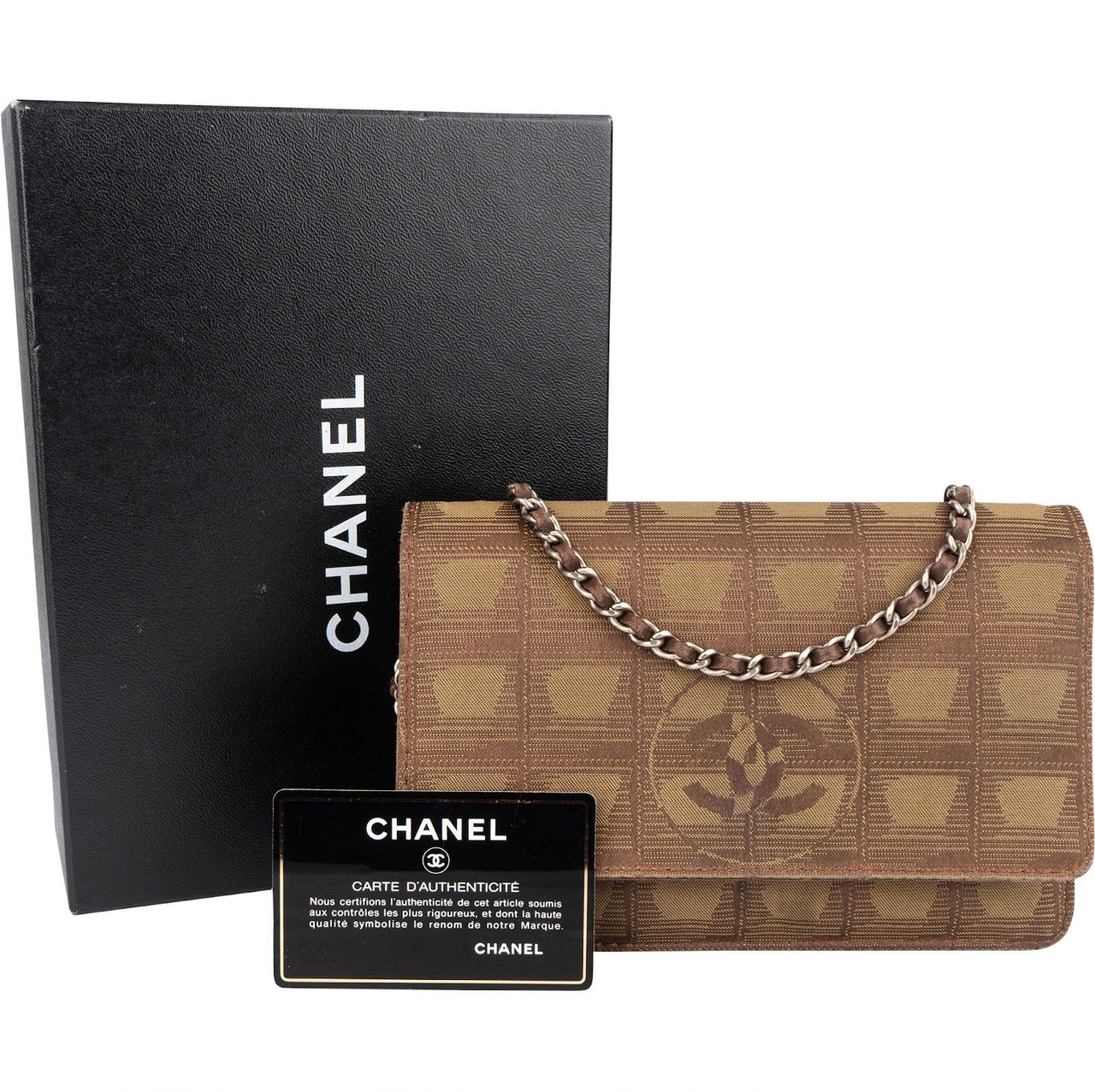 Chanel Chanel Travel Line Monogram Wallet On Chain Crossbody Bag Bruin