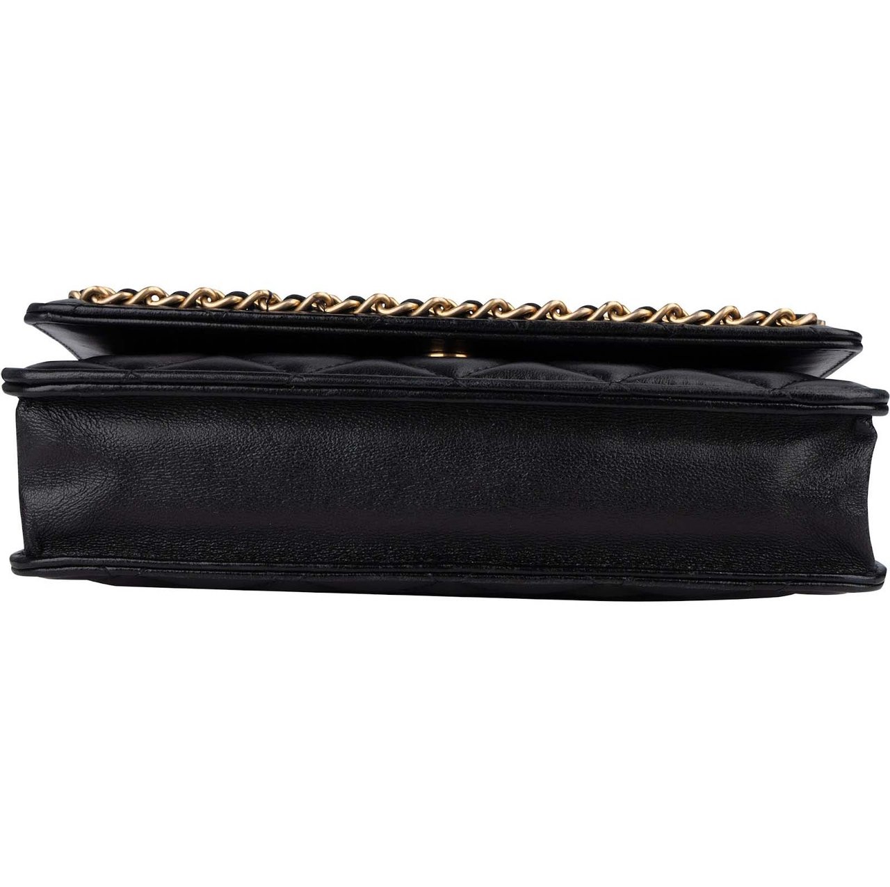 Chanel Chanel Limited Quilted Lambskin Wallet On Chain Crossbody Bag Zwart