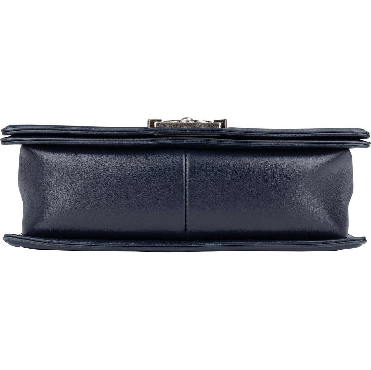 Chanel Chanel Quilted Lambskin Boy Single Flap Crossbody Bag Blauw