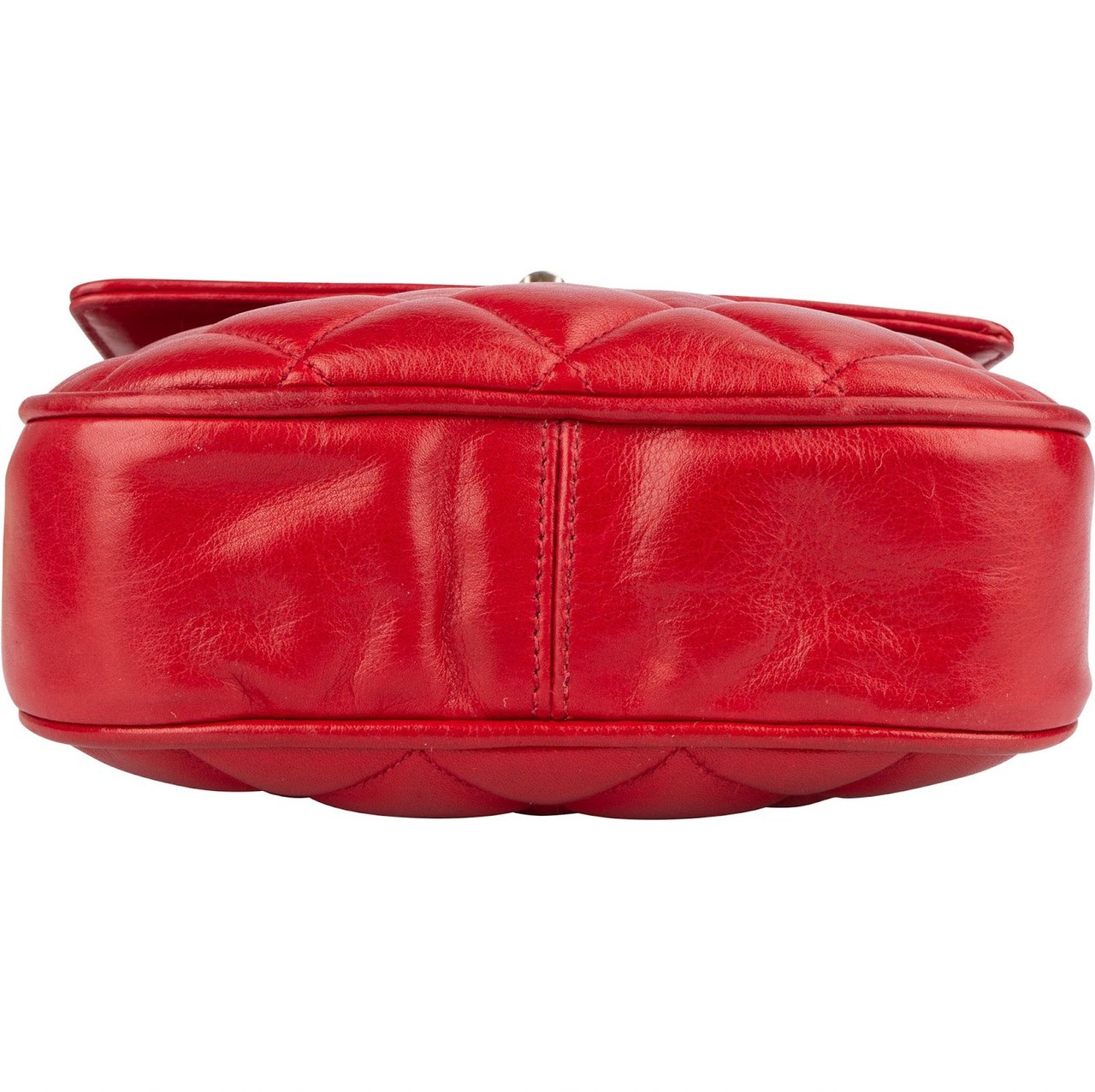 Chanel Chanel Quilted Lambskin CC Mini Single Flap Crossbody Bag Rood