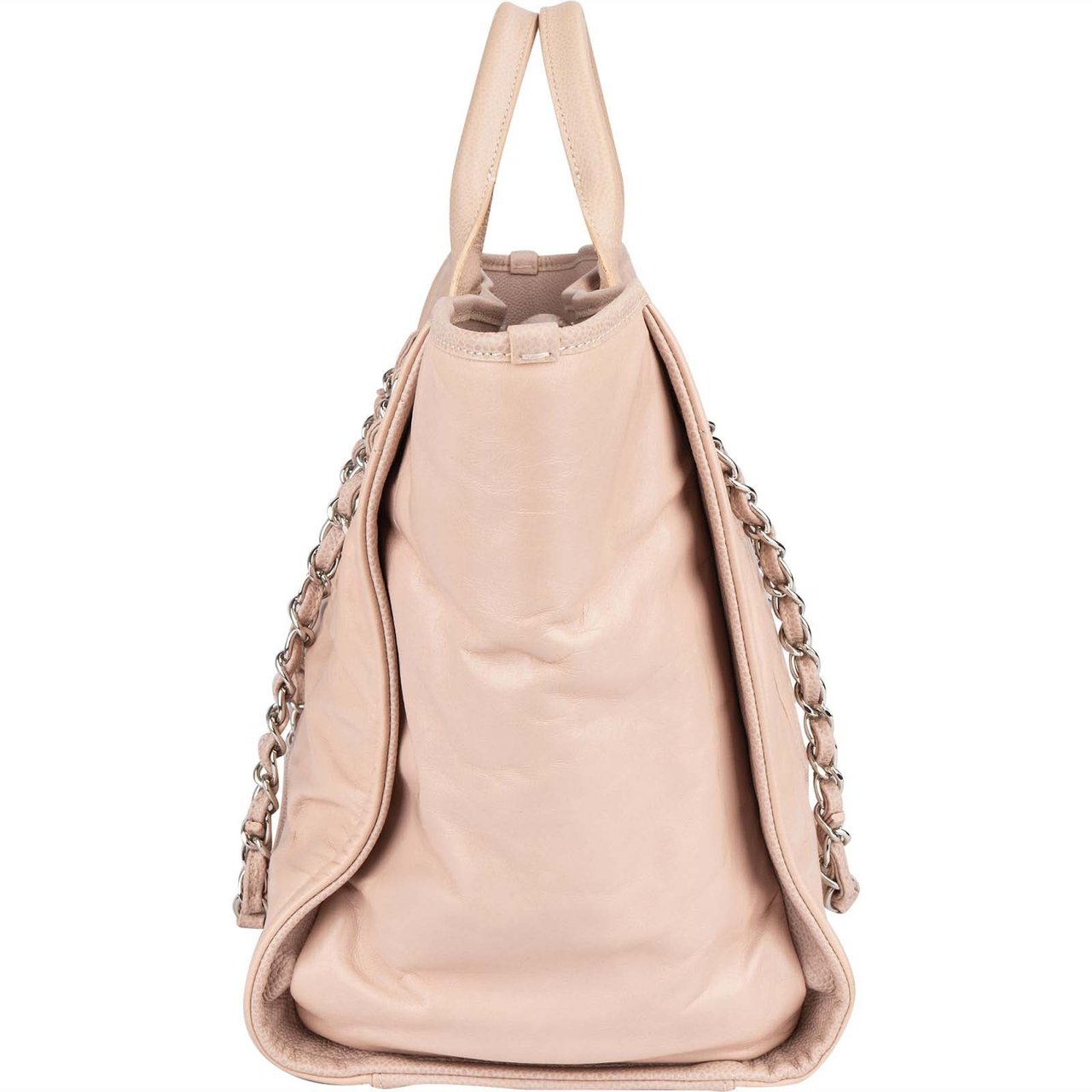 Chanel Chanel Rose Leather Shopper Deauville Shoulder Bag Rood