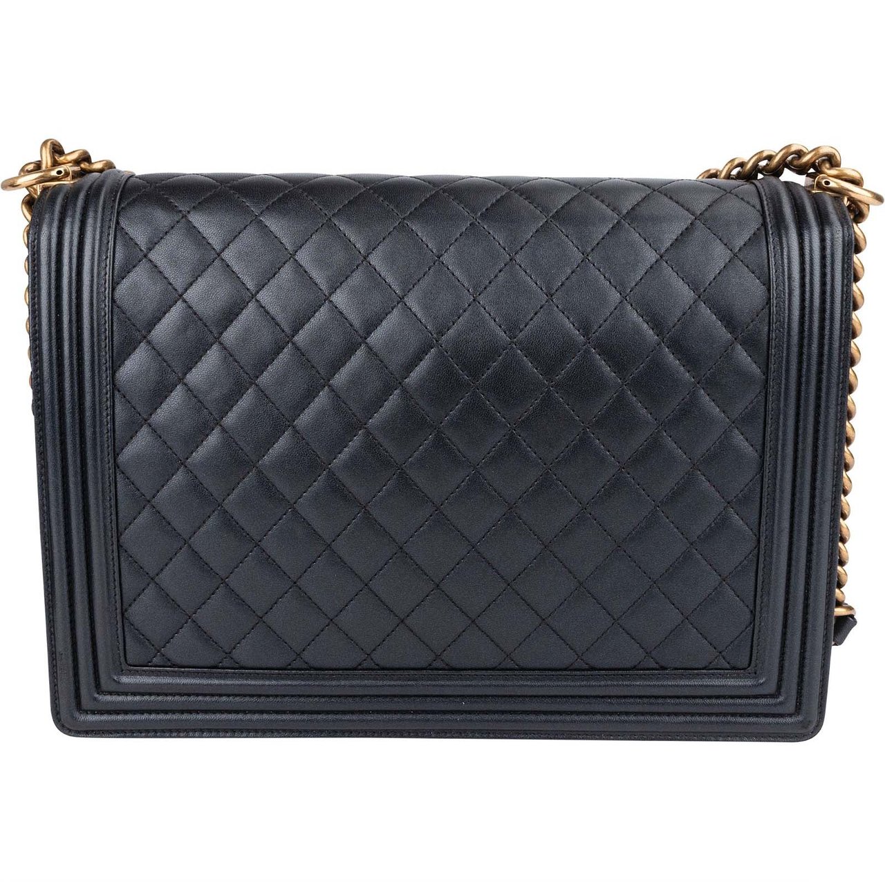 Chanel Chanel Quilted Leather Boy Single Flap Crossbody Bag Zwart