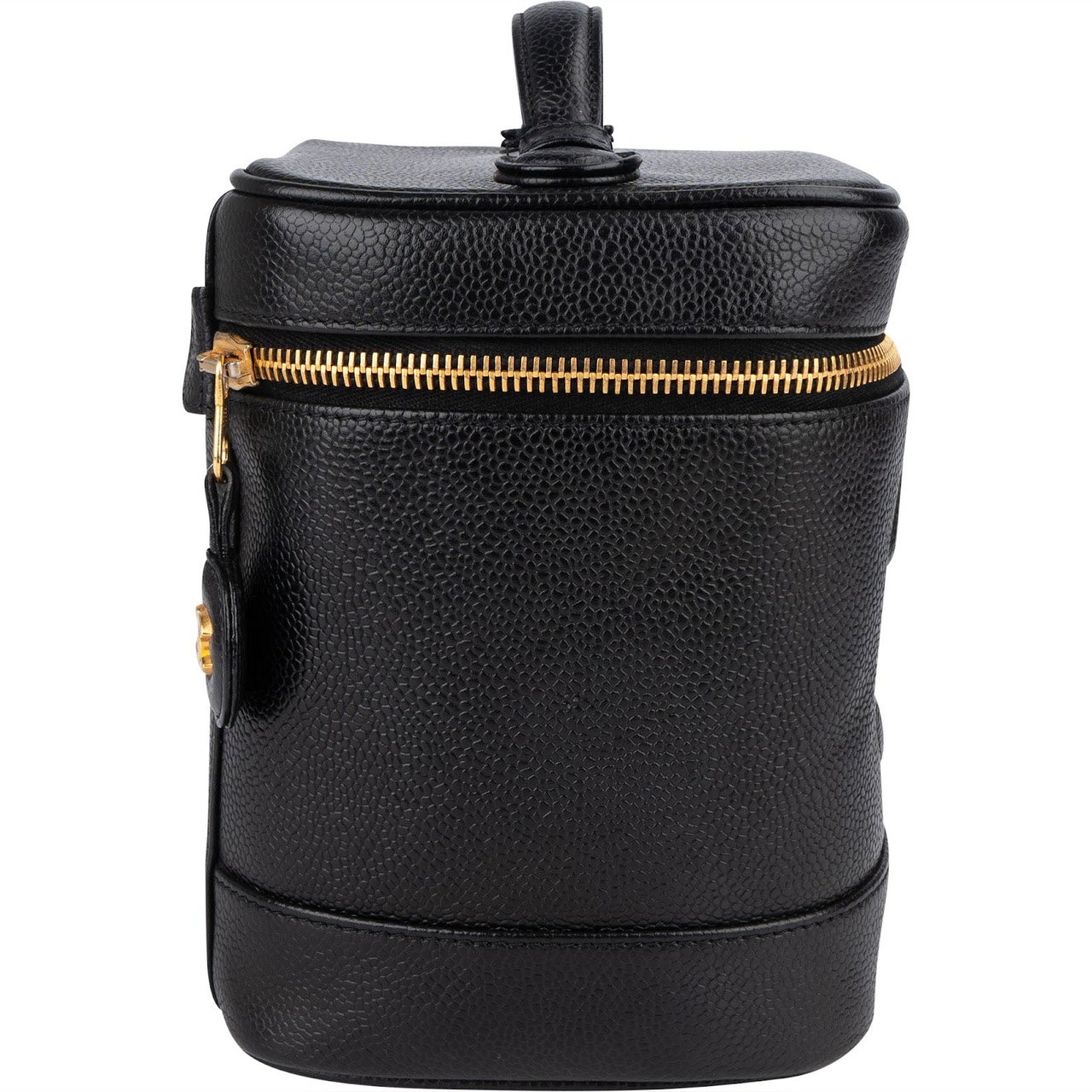 Chanel Chanel Caviar Leather CC Vanity Case Handbag Zwart
