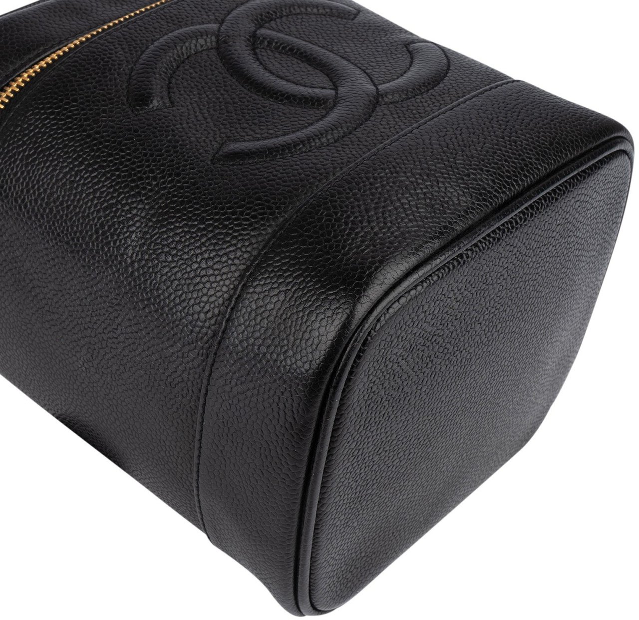 Chanel Chanel Caviar Leather CC Vanity Case Handbag Zwart