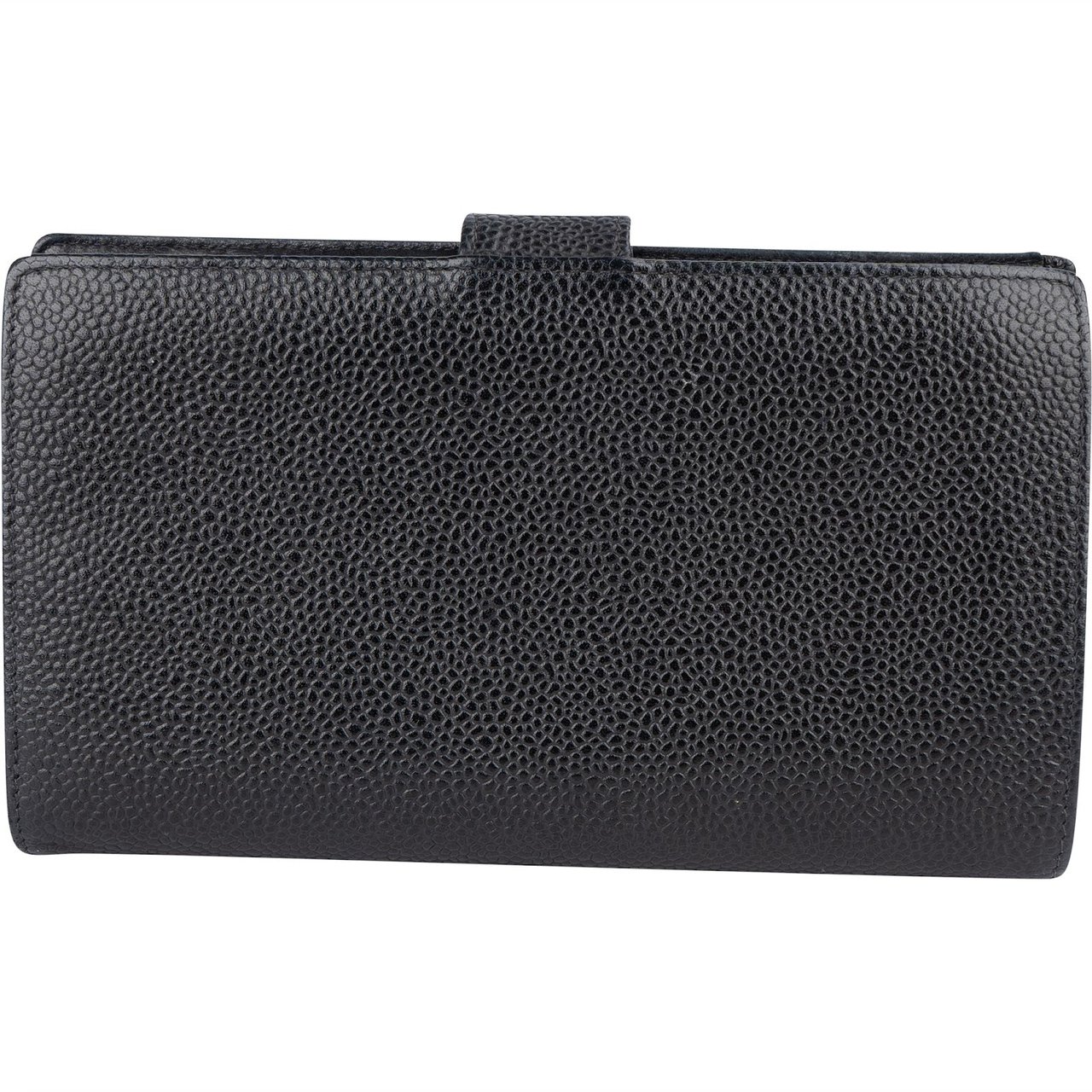 Chanel Chanel Caviar Leather CC Bifold Wallet Zwart