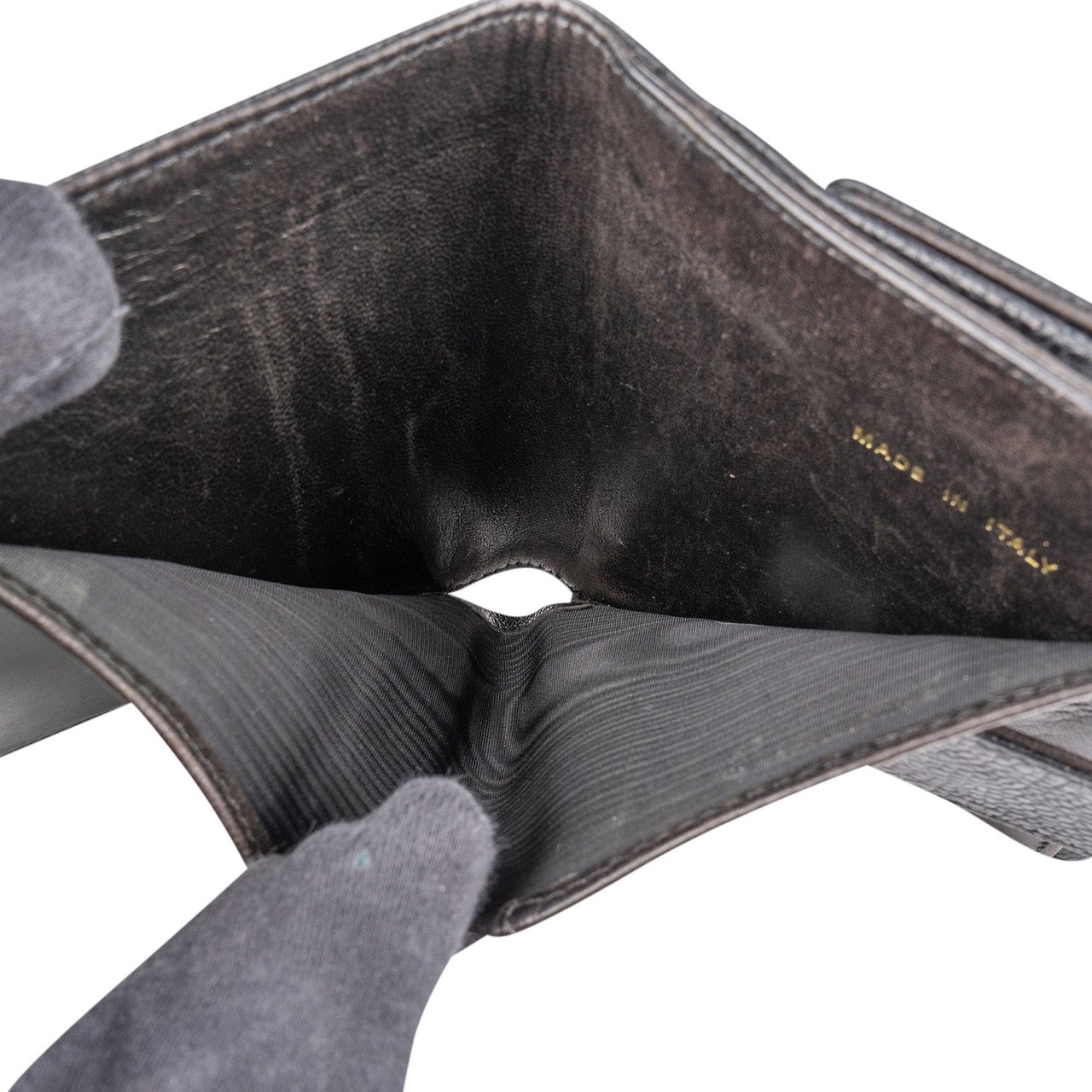 Chanel Chanel Caviar Leather Timeless CC Bifold Wallet Zwart