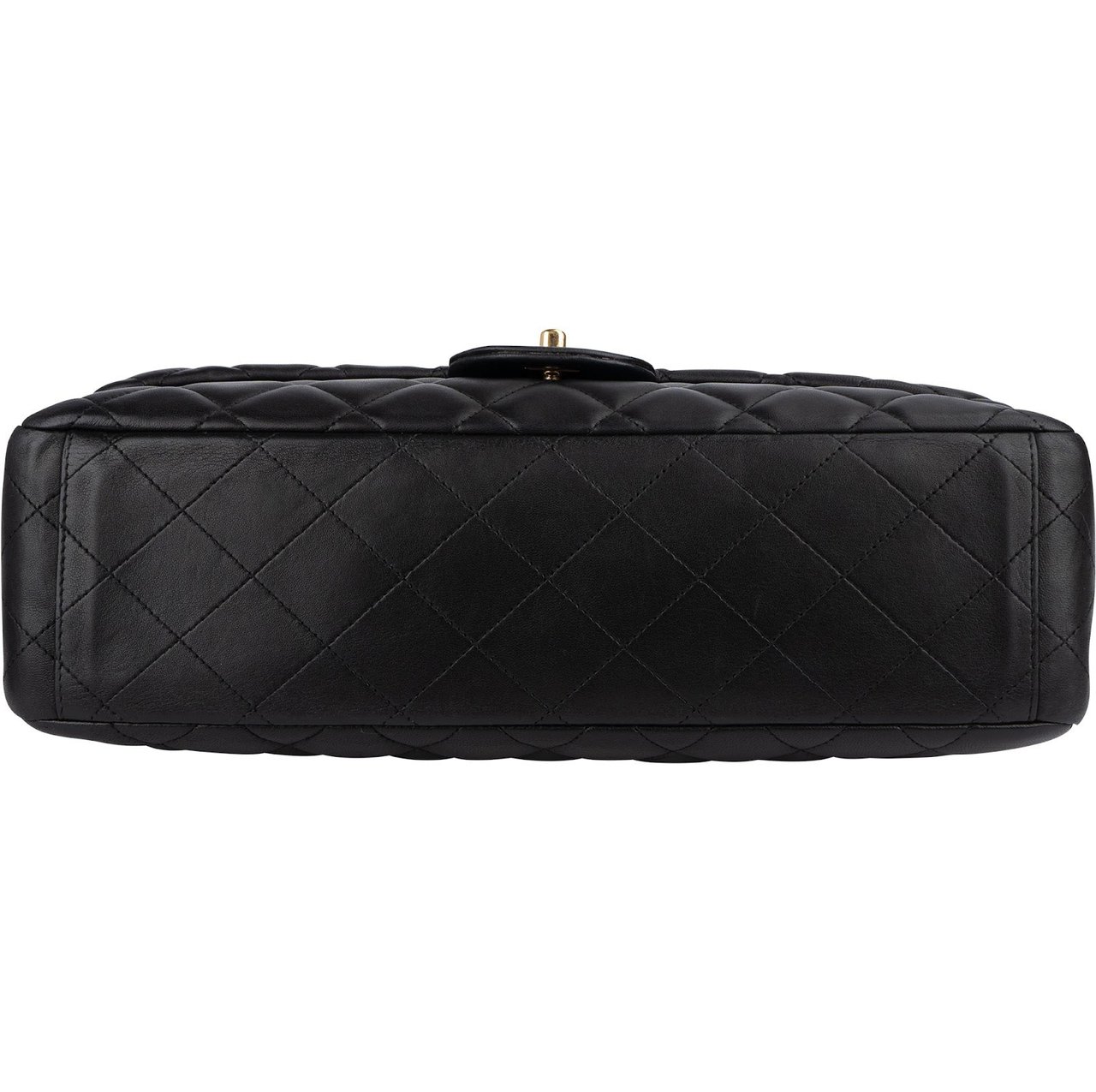 Chanel Chanel Quilted Lambskin Maxi Single Flap Crossbody Bag Zwart