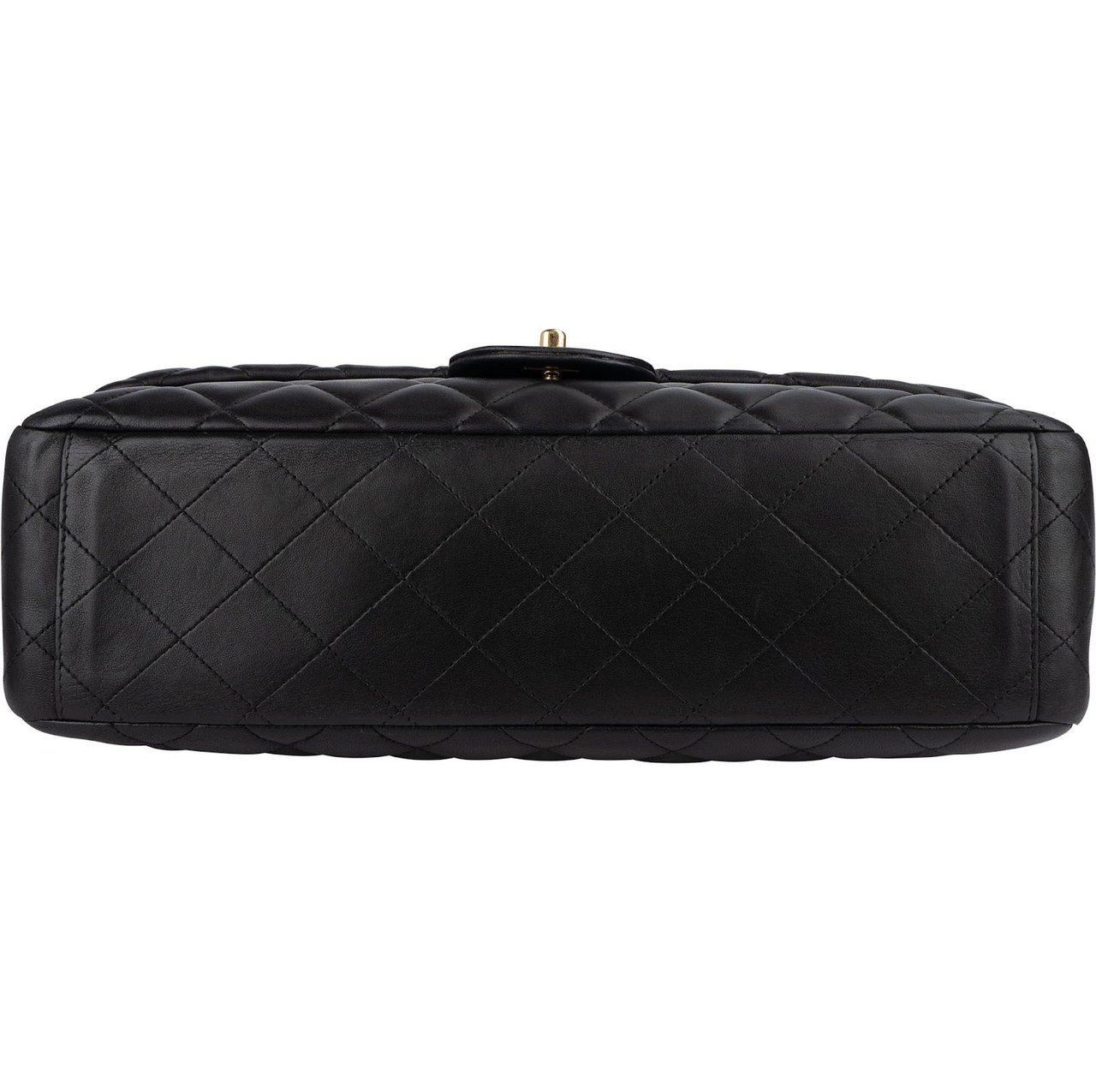 Chanel Quilted Lambskin Maxi Single Flap Crossbody Bag Zwart